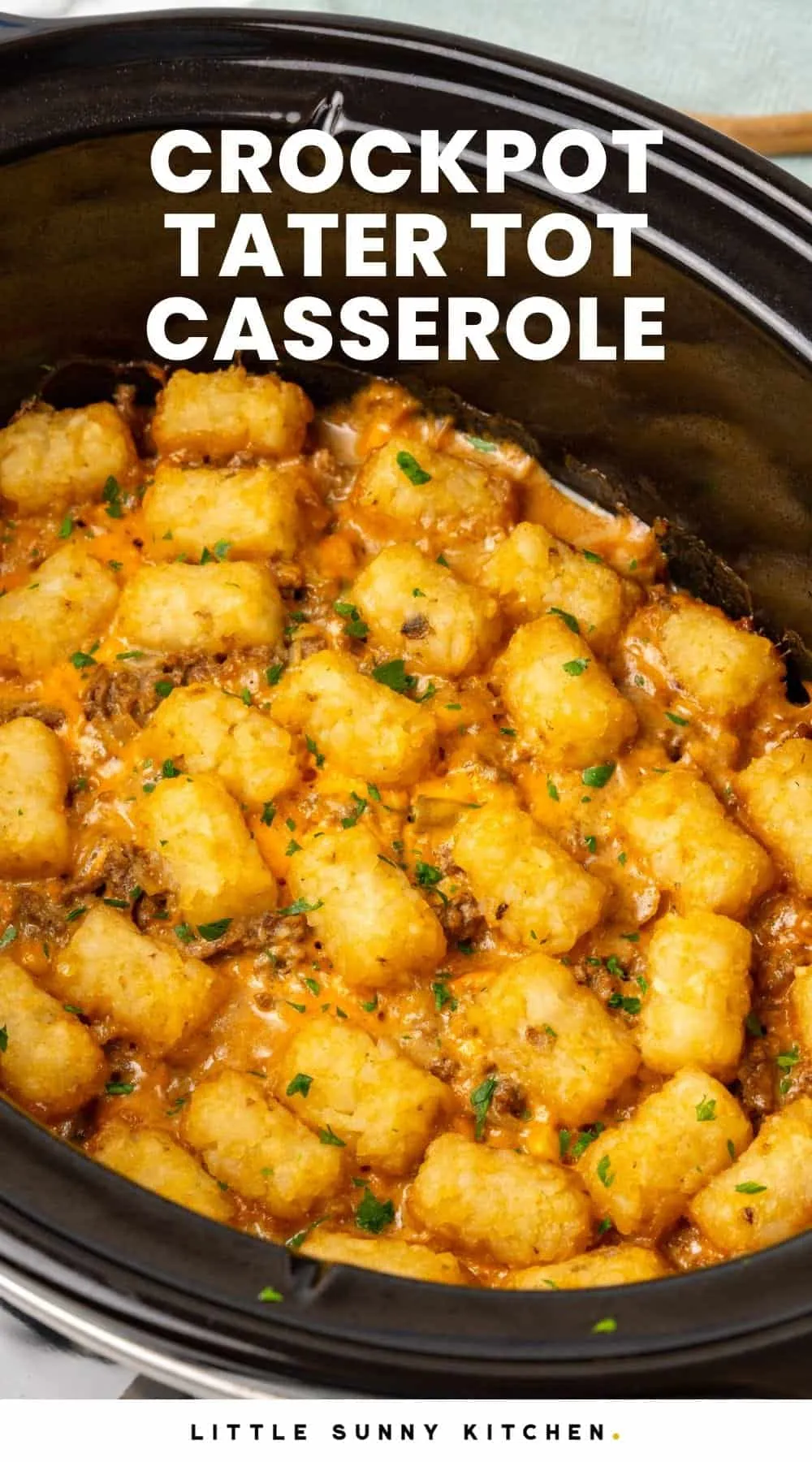 Crock Pot Pizza Tater Tot Casserole