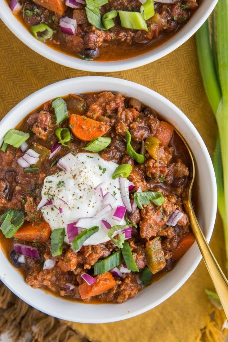 Crock Pot Turkey Chili with Black Beans