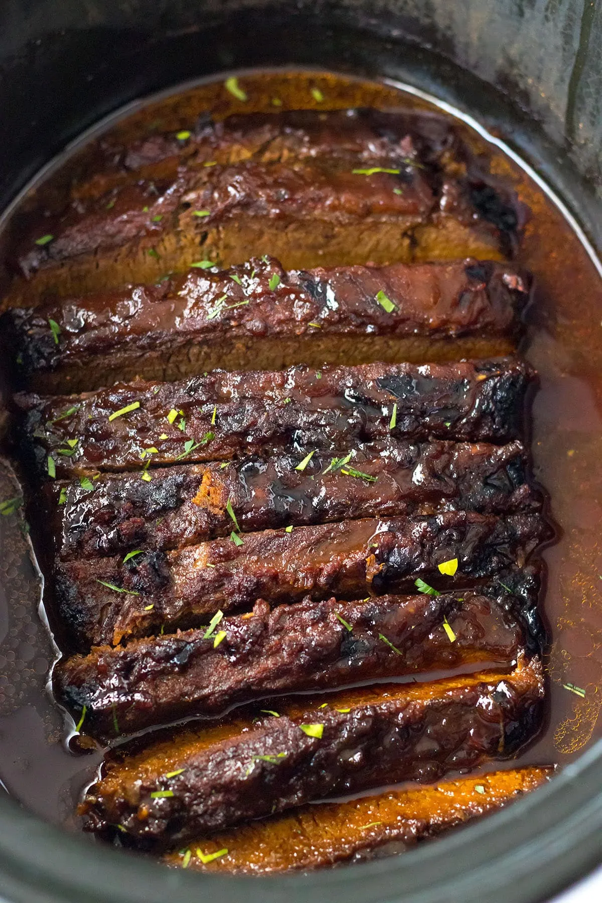 Crockpot Brisket and Beans