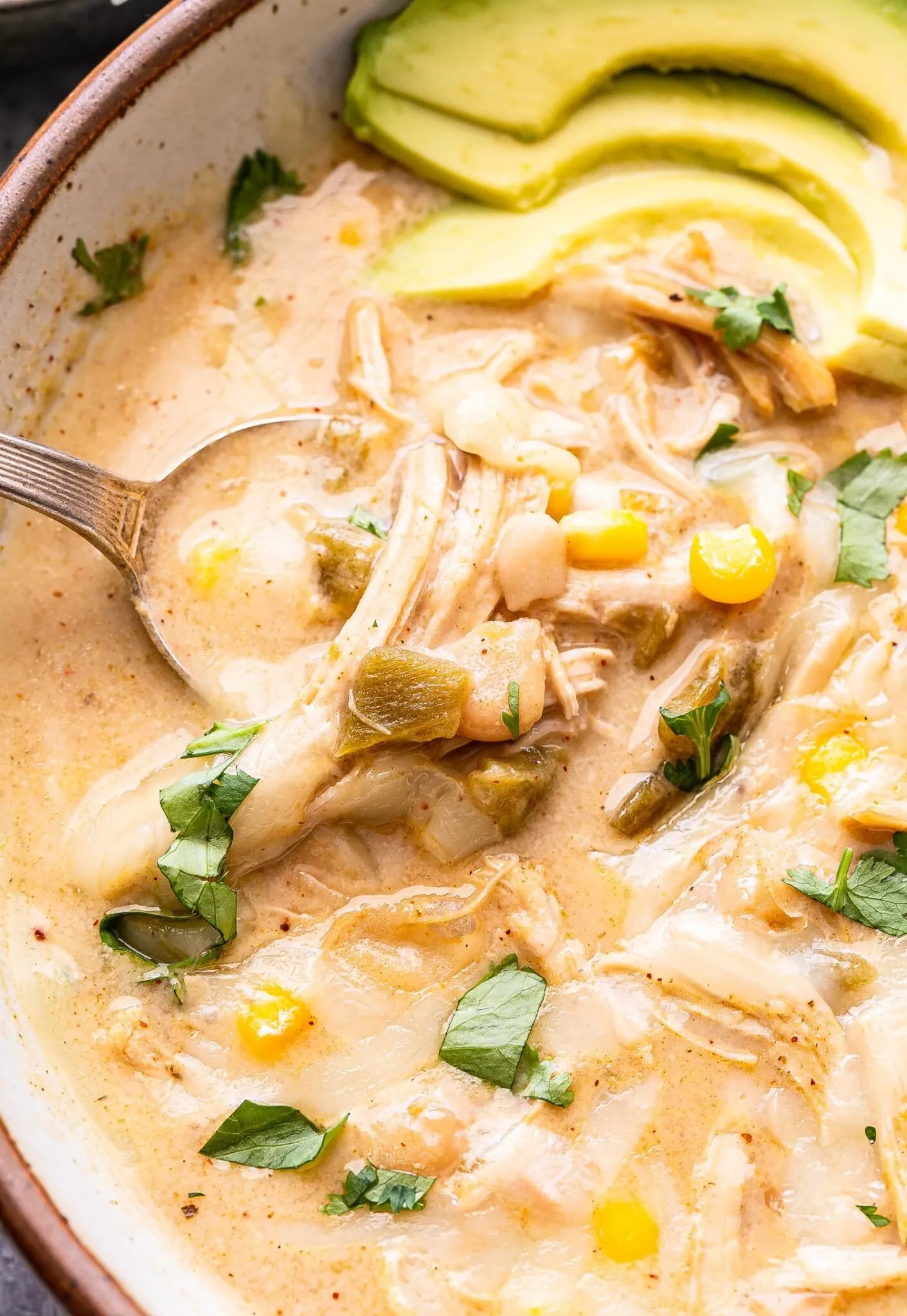 Crockpot Green Chili Chicken Soup