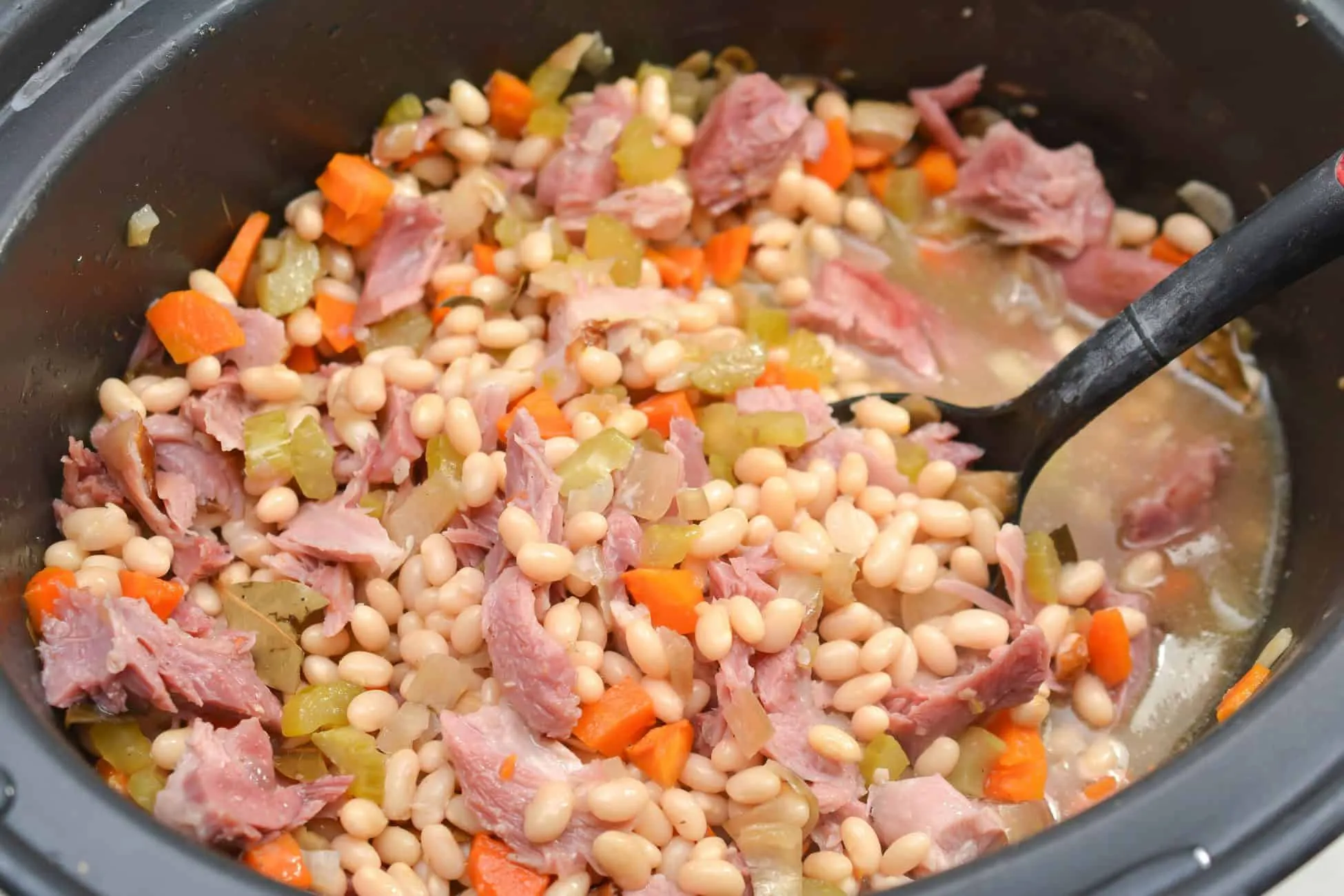 Crockpot Pork Roast and Navy Beans
