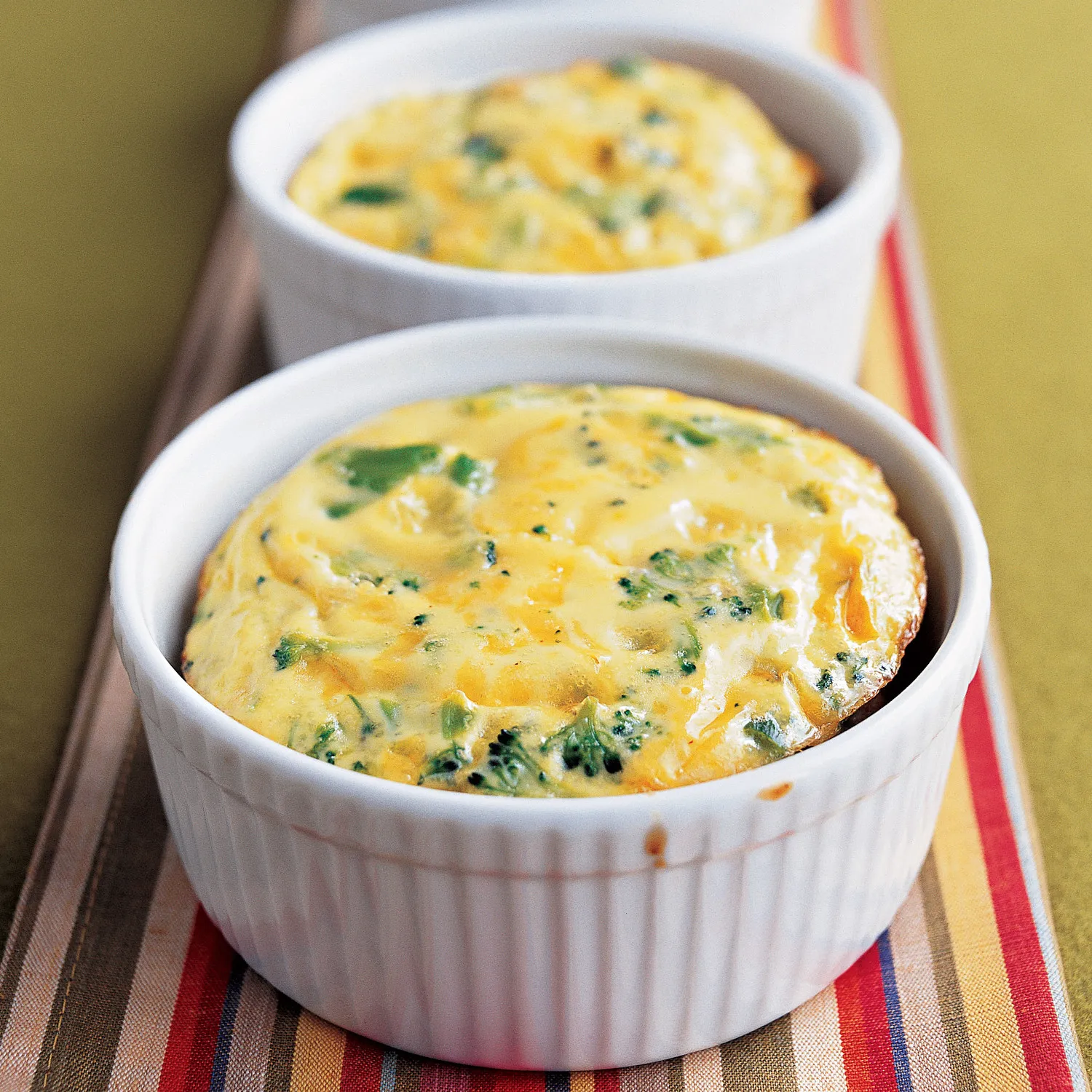 Crustless Broccoli Cheddar Quiches