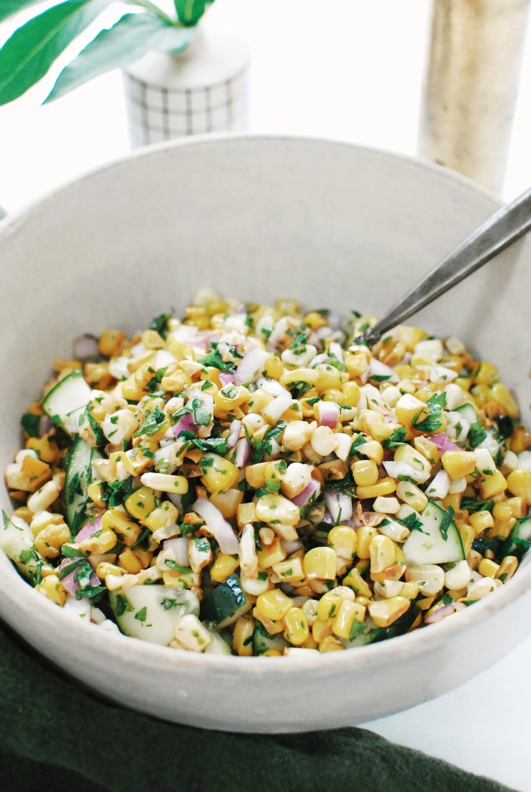 Cucumber and Corn Sidedish