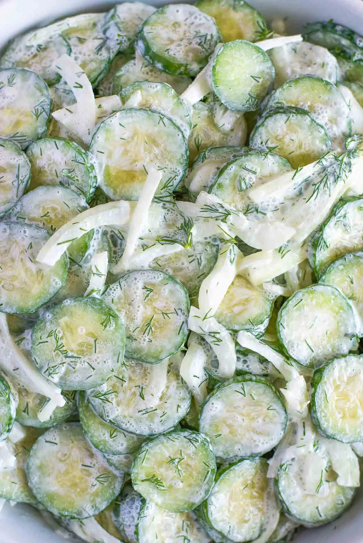 Cucumber and Onion in Sour Cream