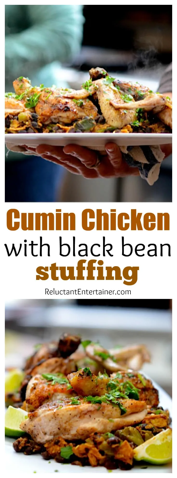 Cumin Chicken with Black Bean Dressing