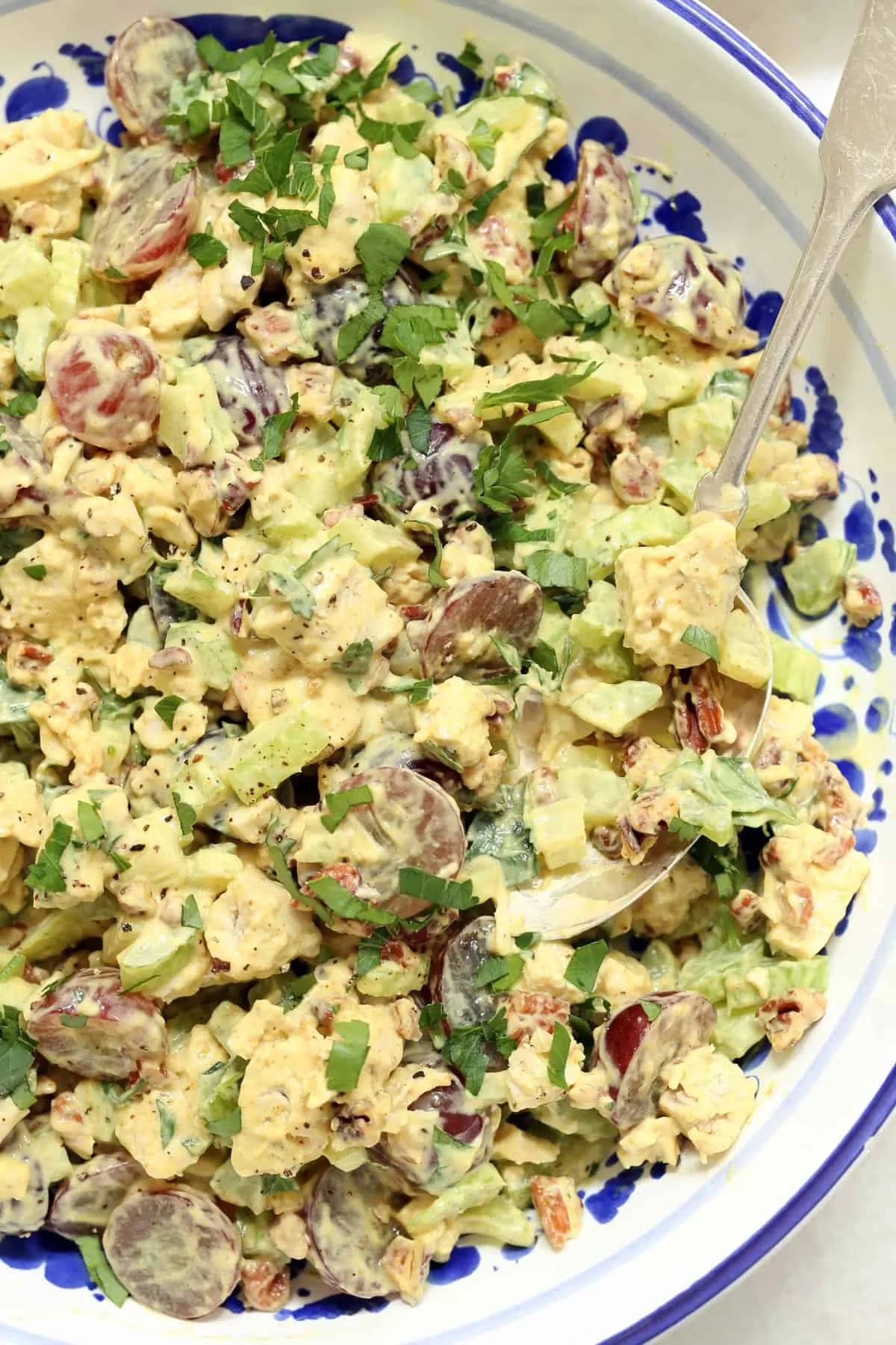Curried Chicken Salad with Grapes and Pecans