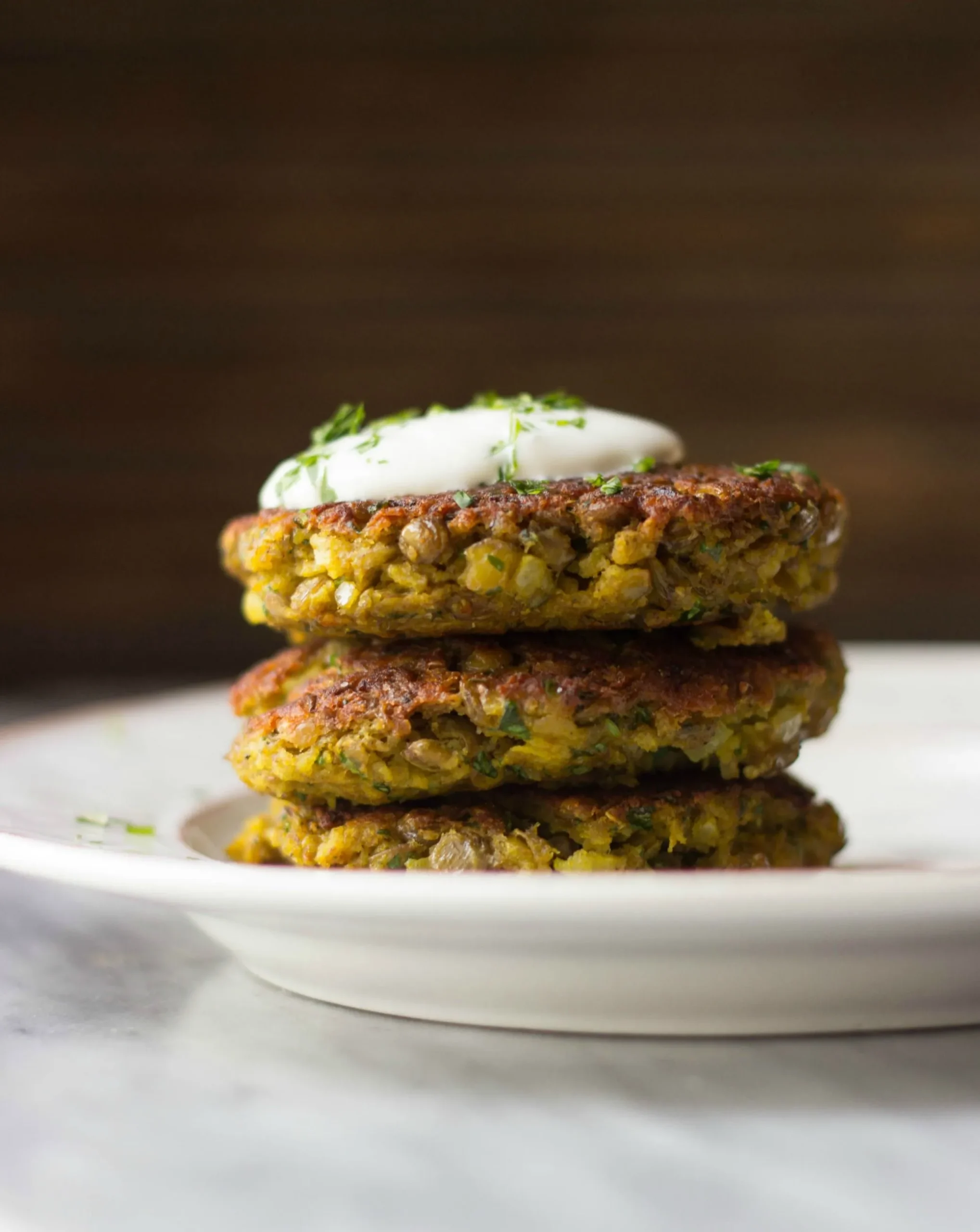Curried Lentil Vegetable Cakes