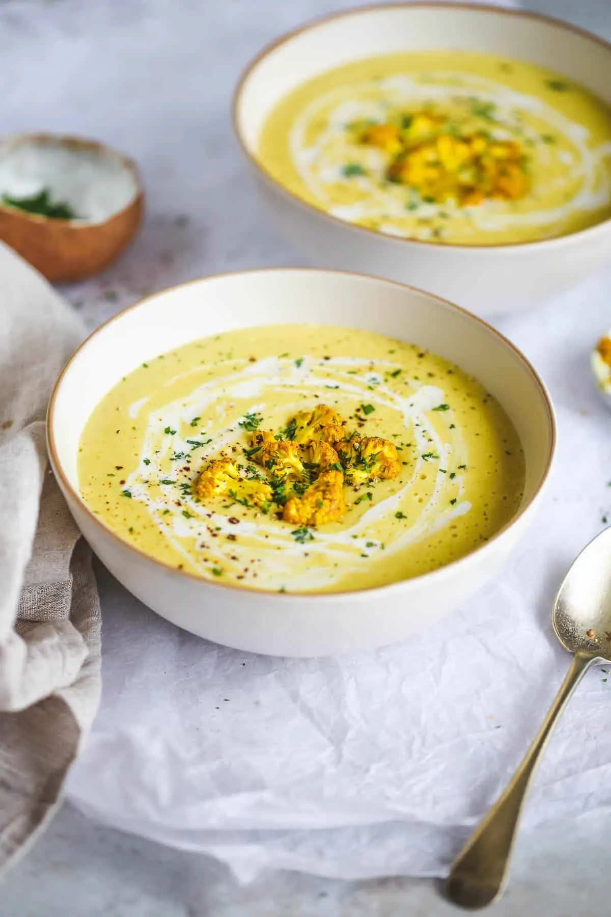 Curried Potato and Cauliflower Soup