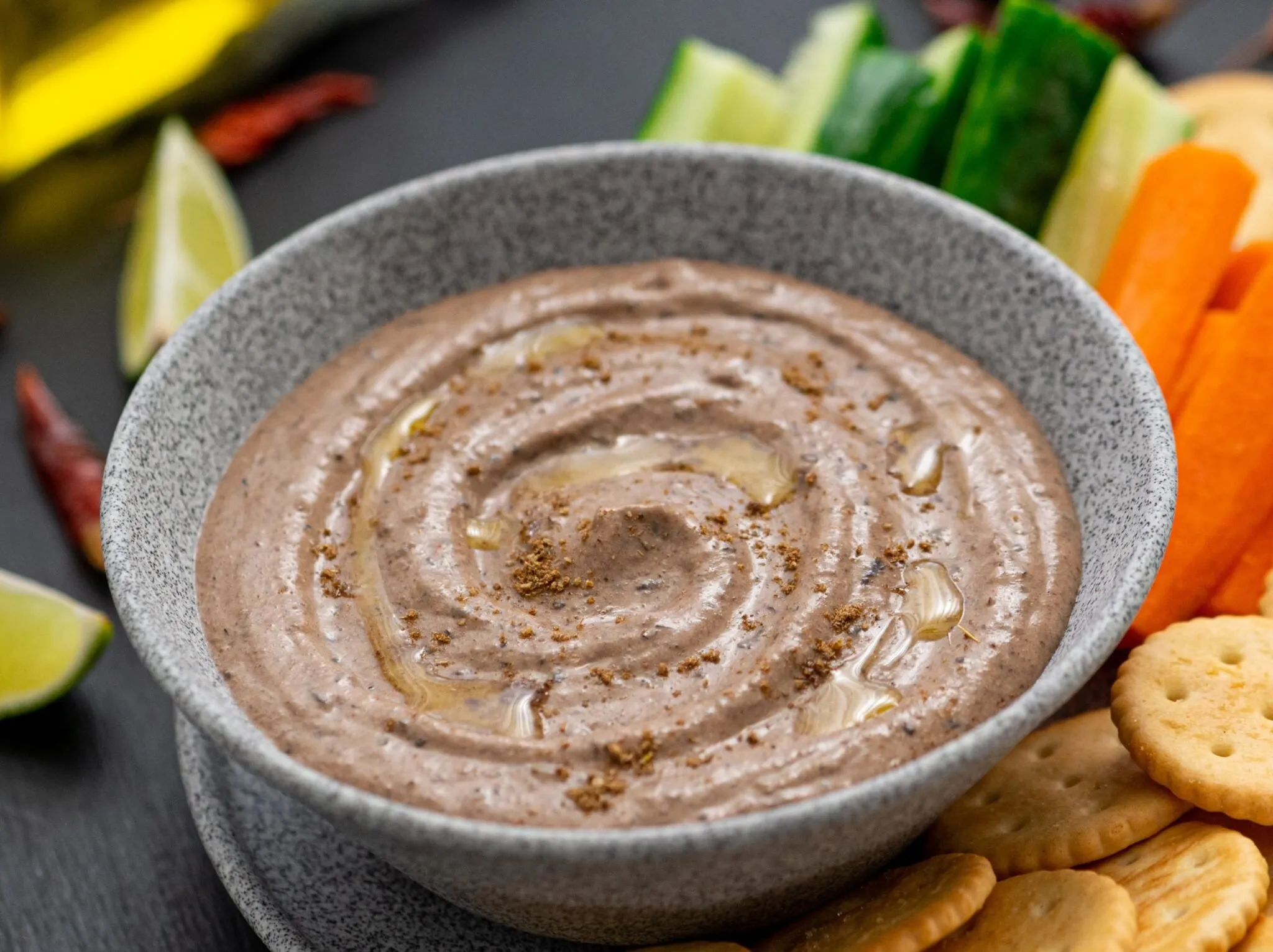 Curry Goat and Black Bean Hummus
