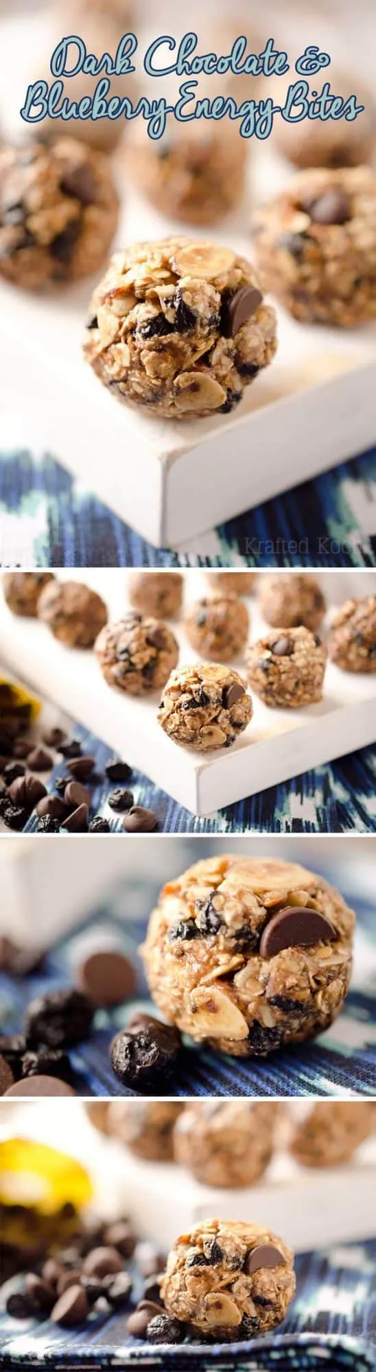 Dark Chocolate Blueberry Energy Bites