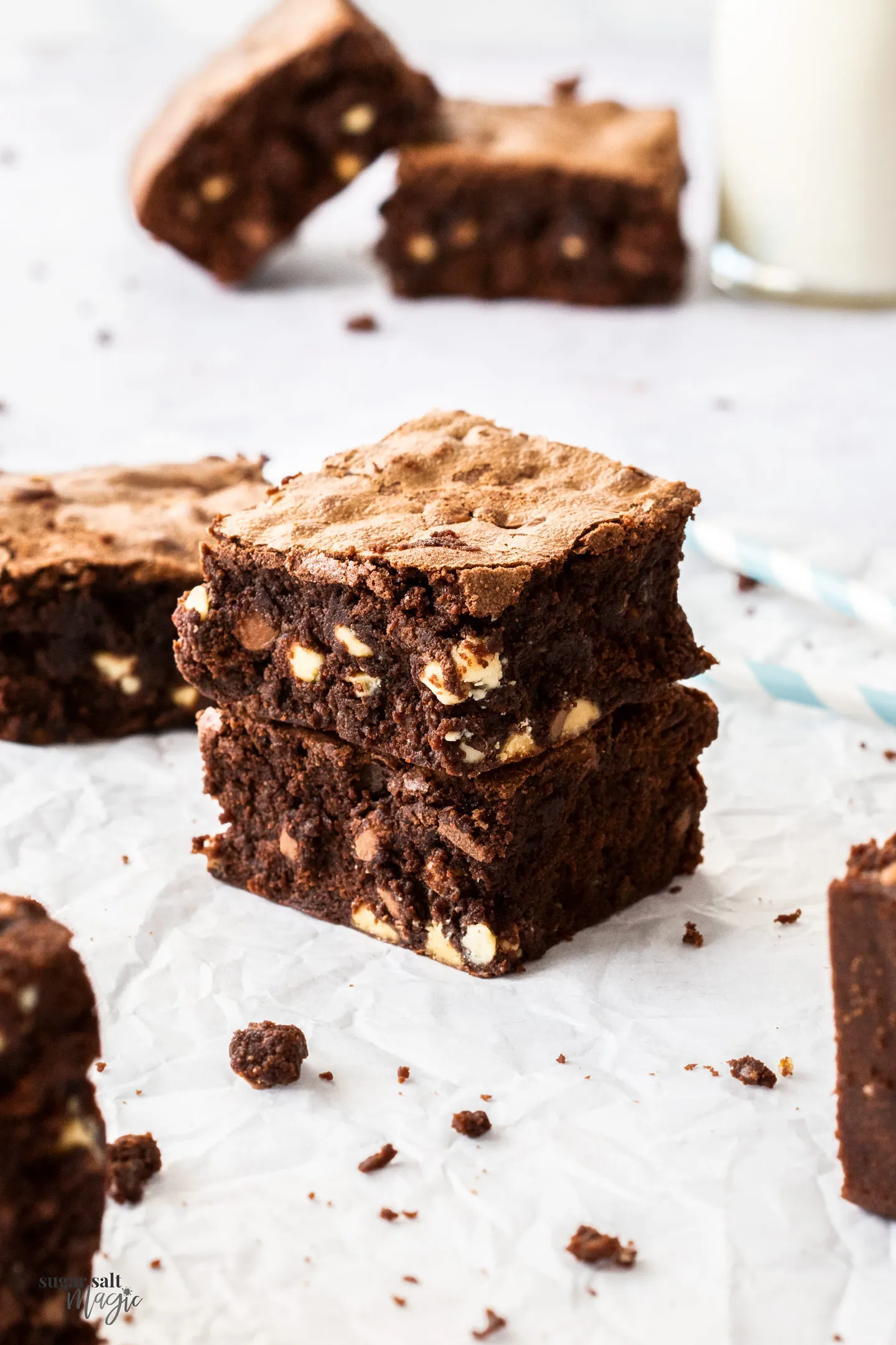 Dark Chocolate Chocolate Chip Brownies