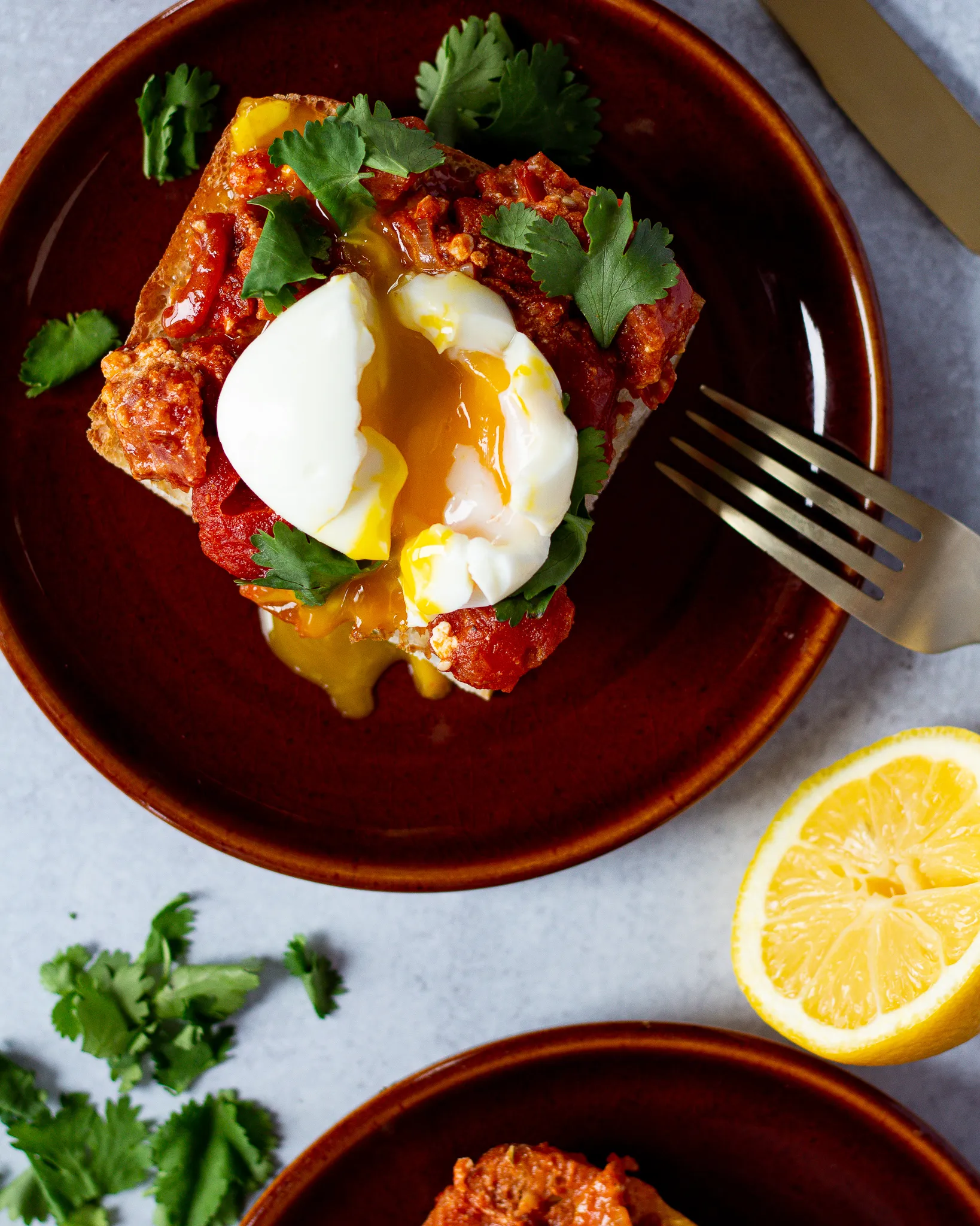 Deconstructed Goat Cheese Shakshuka WFH Lunch Series
