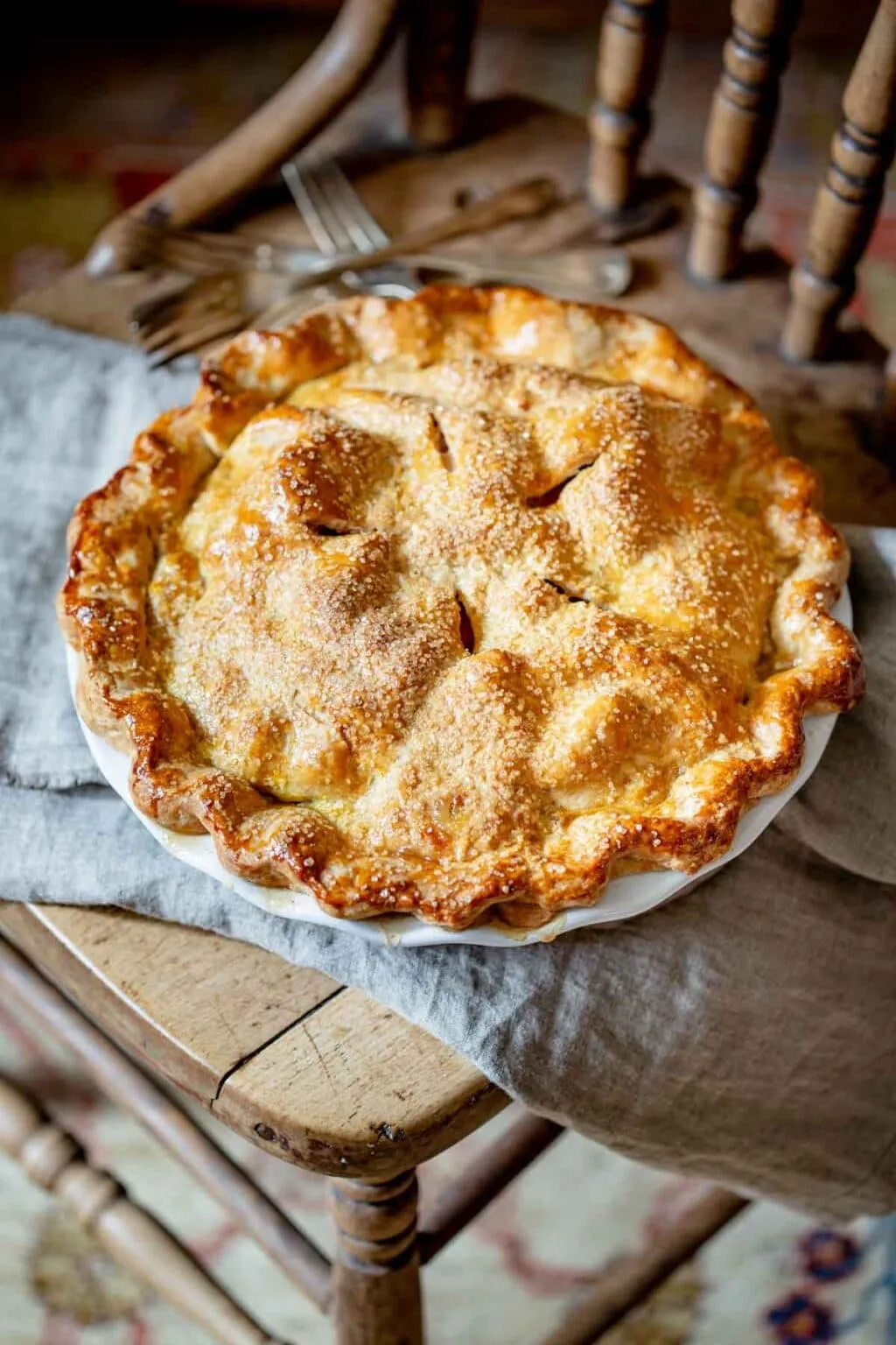 Deep Dish Double Crust Maple Apple Pie