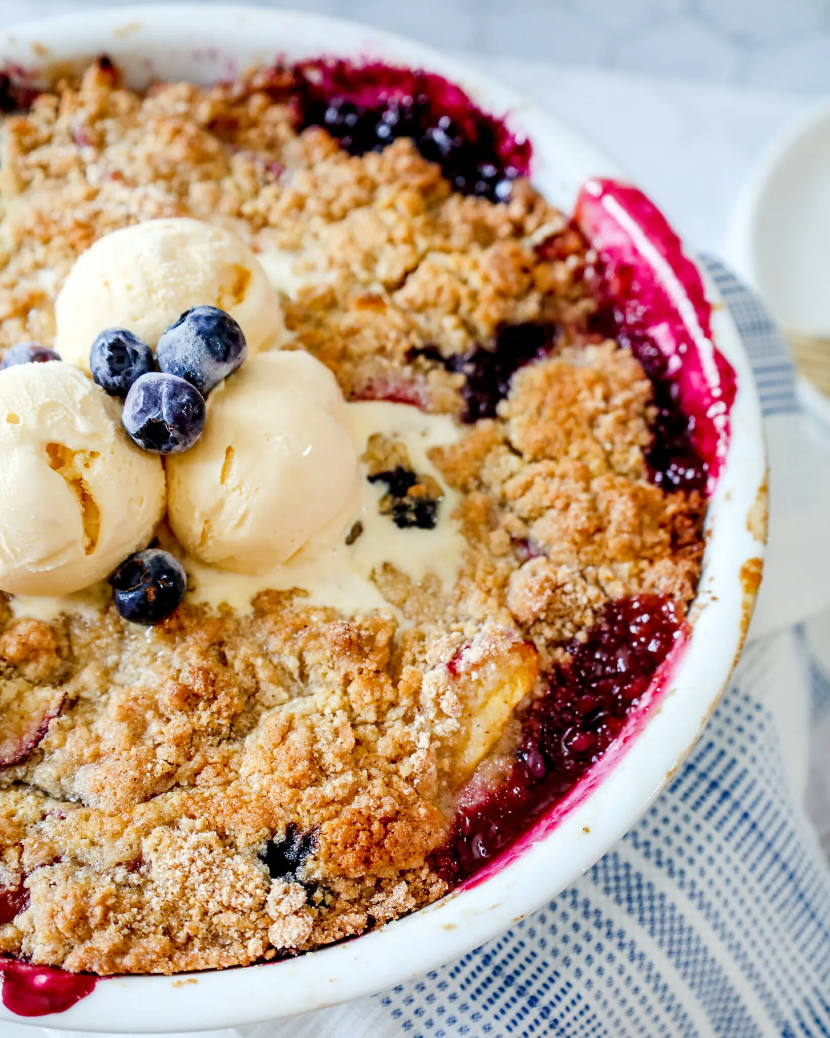 Dining with Doc Blueberry Peach Cobbler