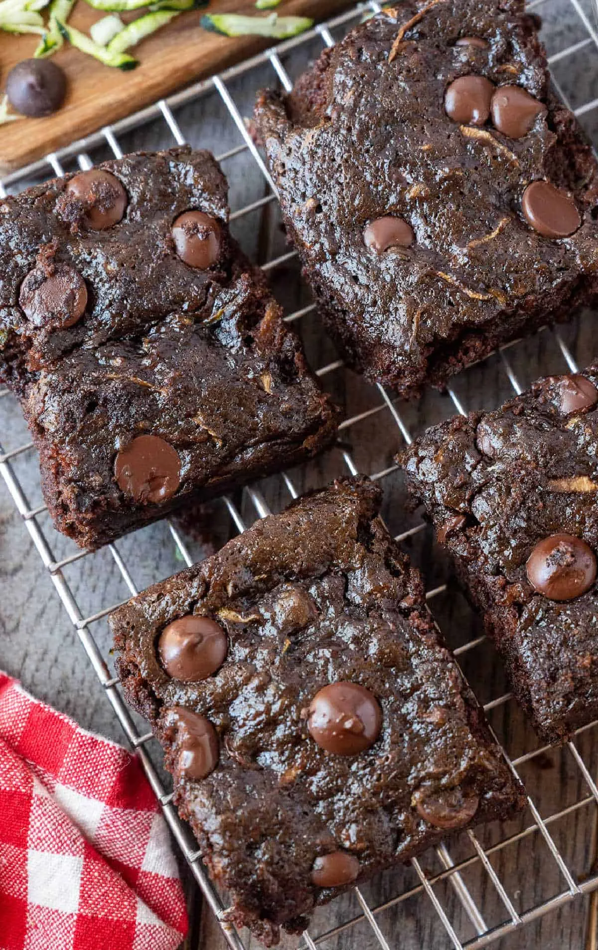 Double Chocolate Zucchini Brownies