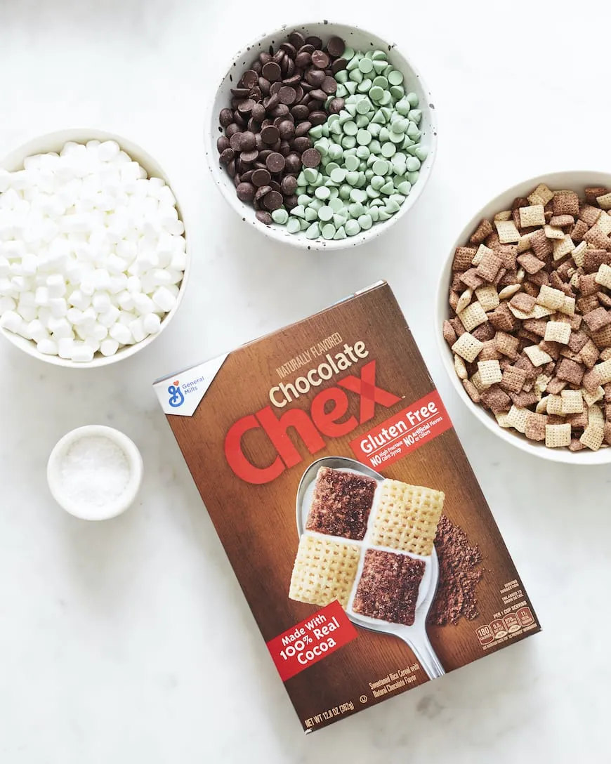 Double Dark Chocolate Marshmallow Mint Chex Bars