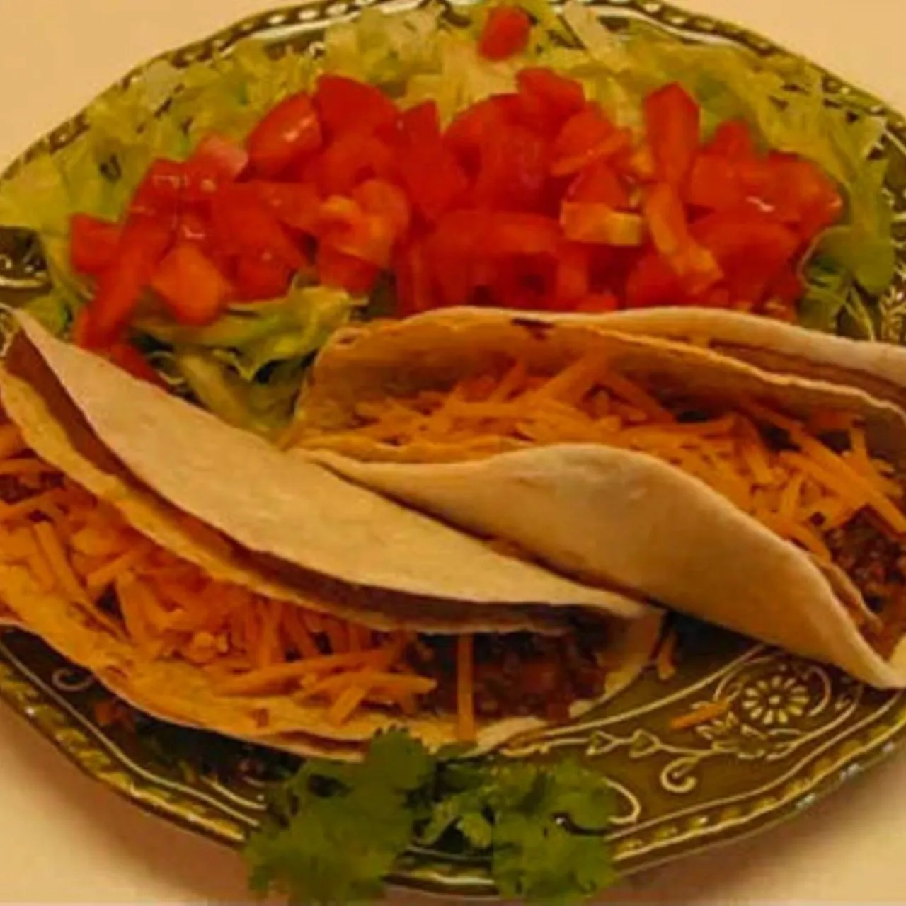 Double Shelled Beef and Bean Tacos