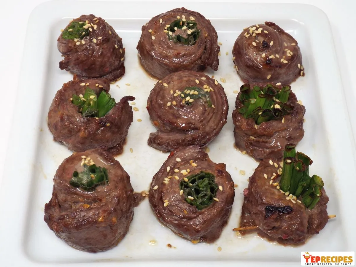 Dried Beef Scallion Roll Up