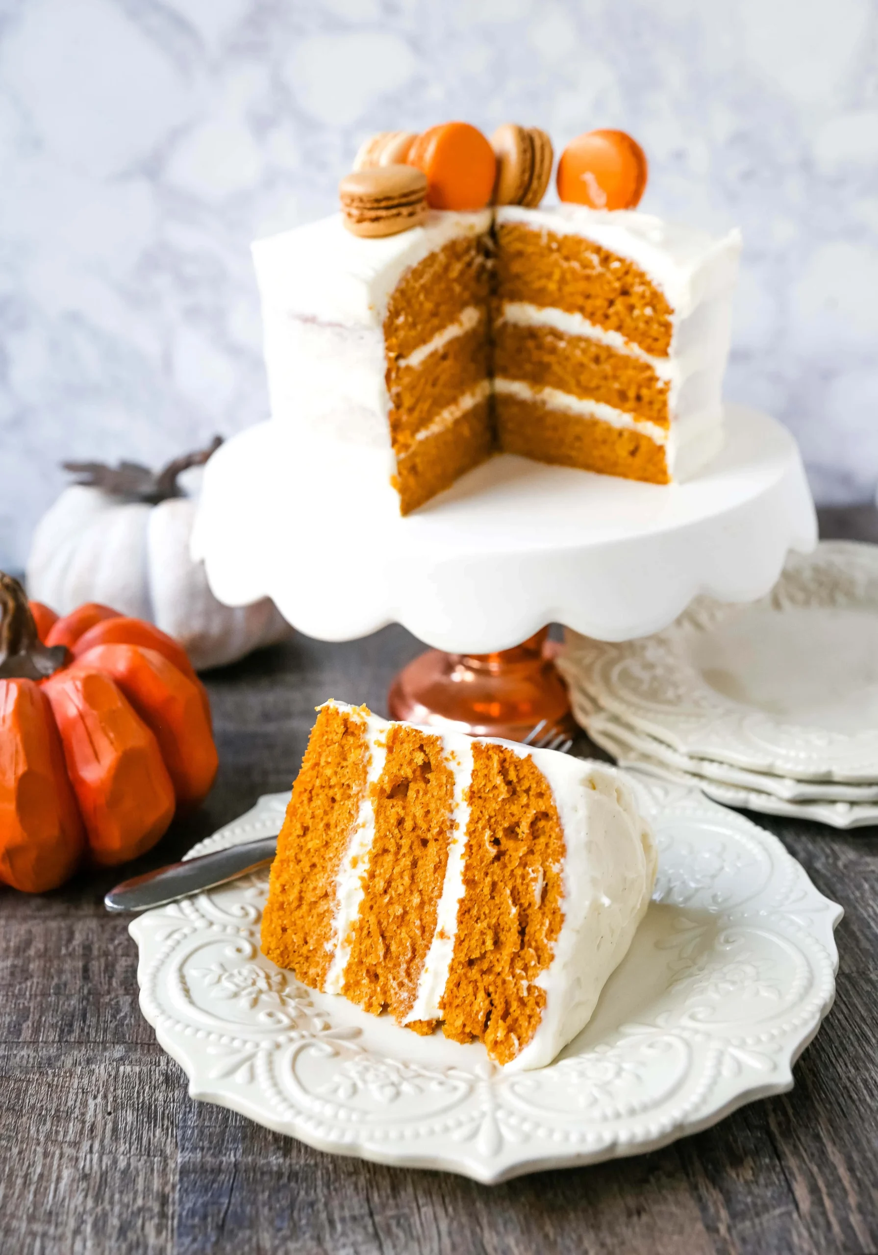 Early Grey Pumpkin Cake with Cream Cheese Frosting