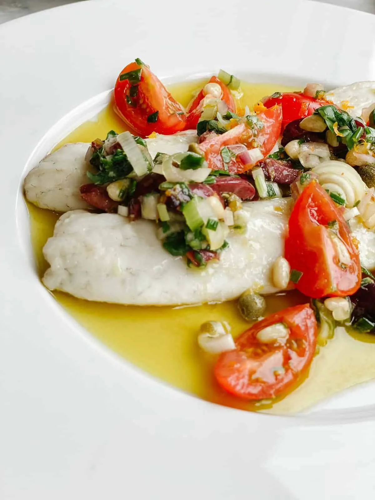 Easy Branzino with Vierge Sauce