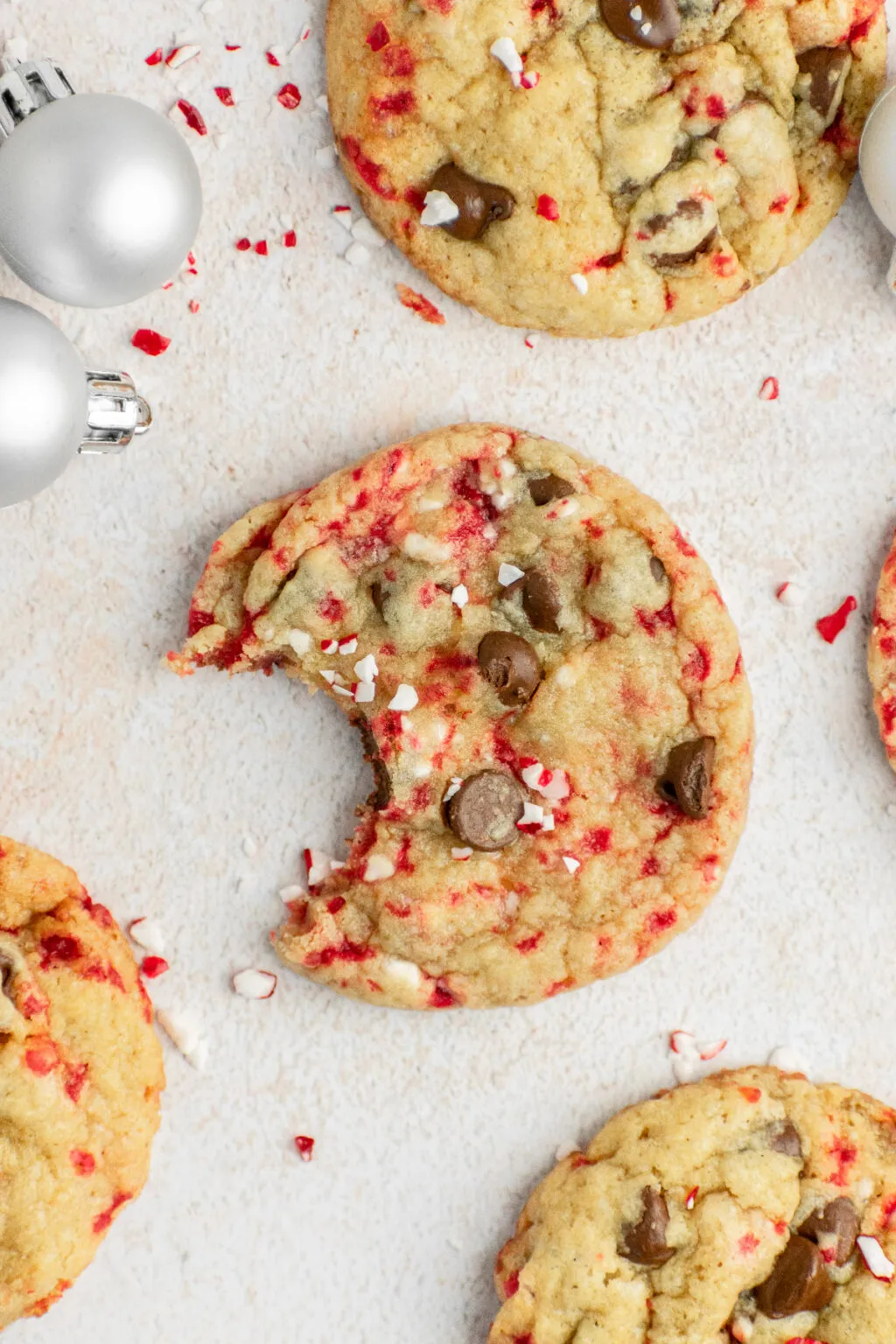 Easy Candy Cane Chocolate Chip Cookies