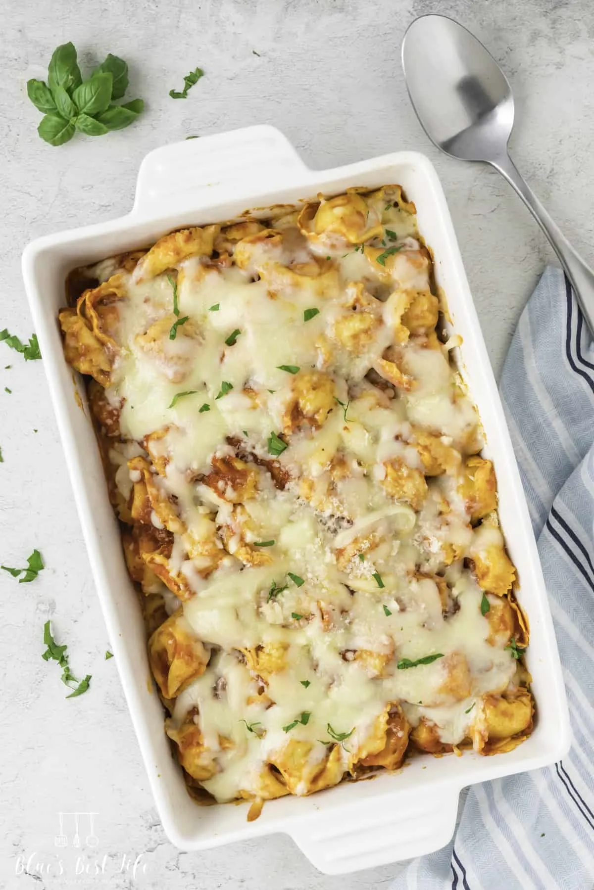 Easy Cheesy Tortellini Pasta Bake