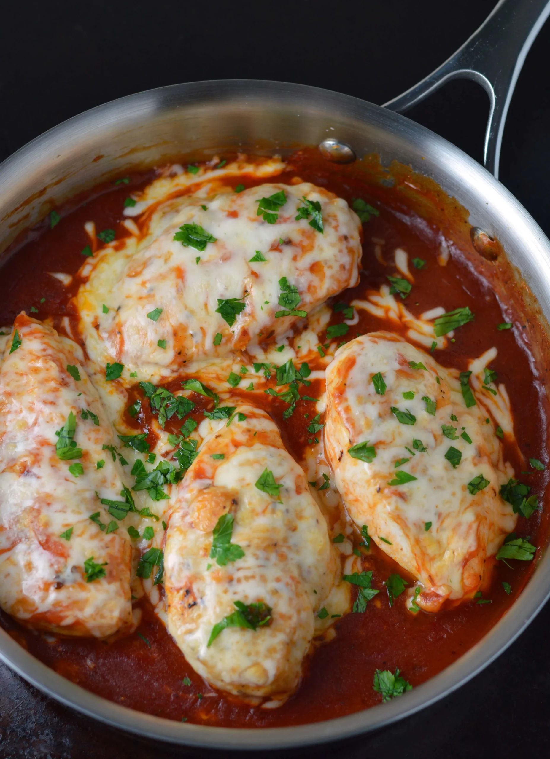 Easy Chicken Parmesan Skillet Dinner