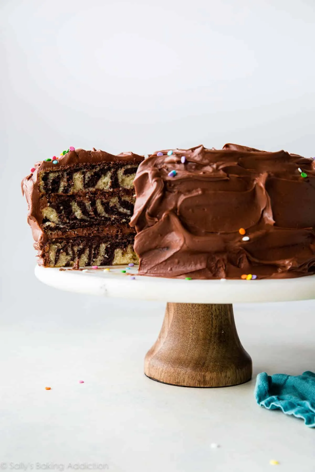 Easy Chocolate Zebra Cake