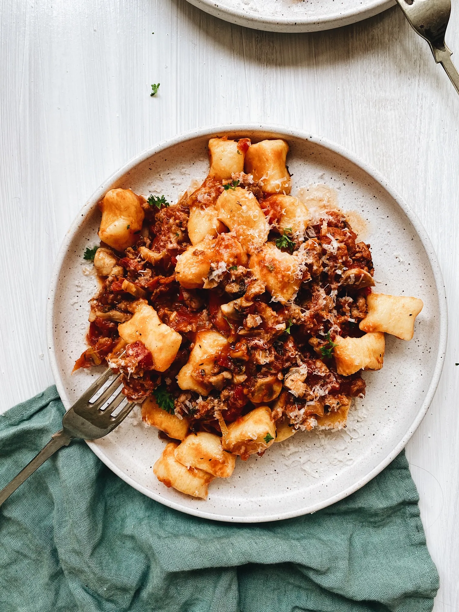 Easy Italian Sausage Mushroom Ragu Gnocchi