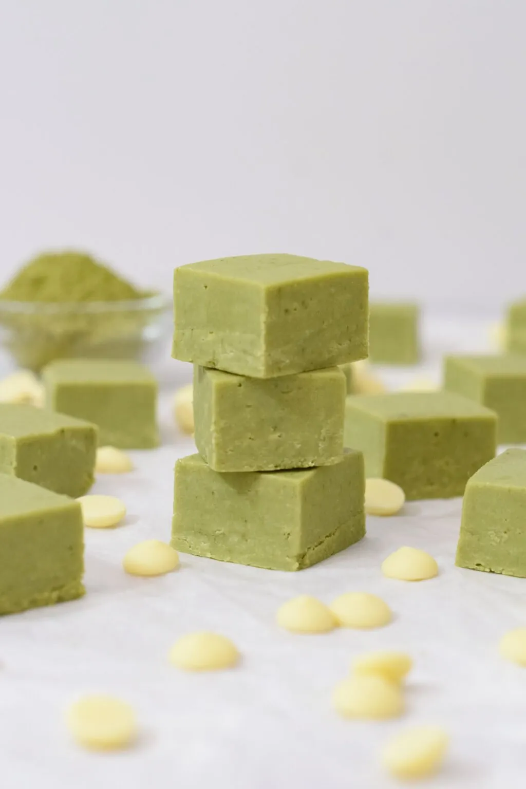 Easy Matcha Mint Fudge