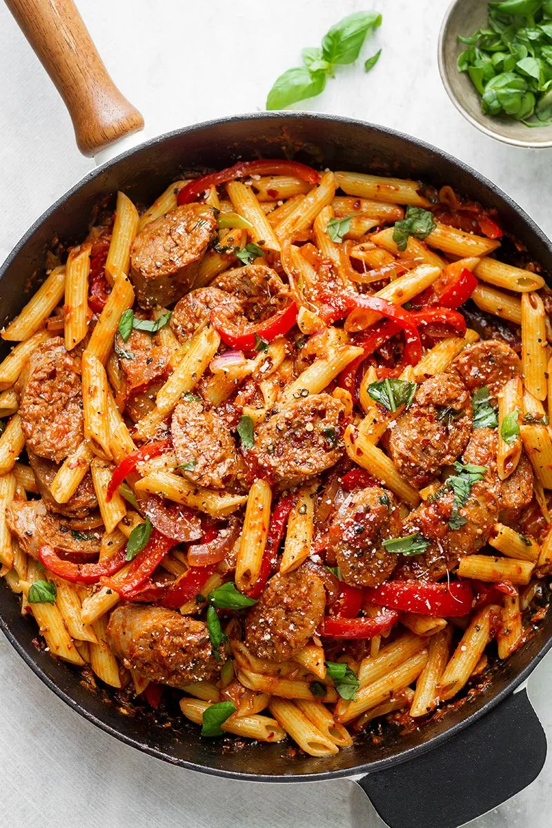 Easy Pan Sausage and Pasta Meal