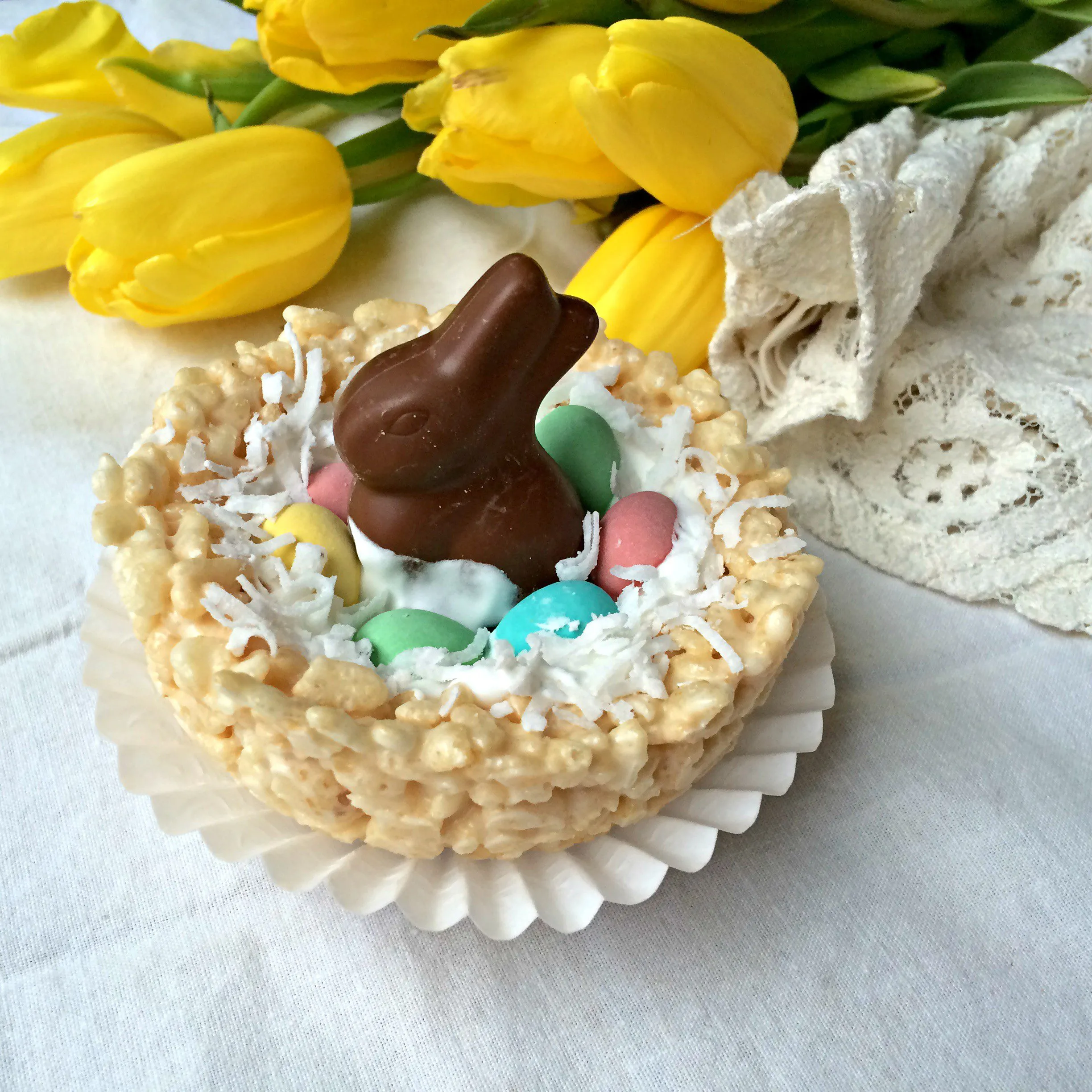 Easy Rice Krispie Baskets