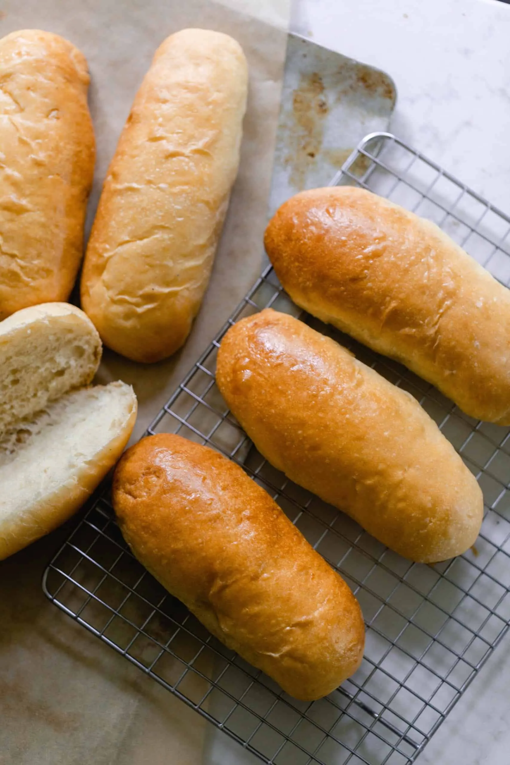 Easy Sourdough Hot Dog Buns