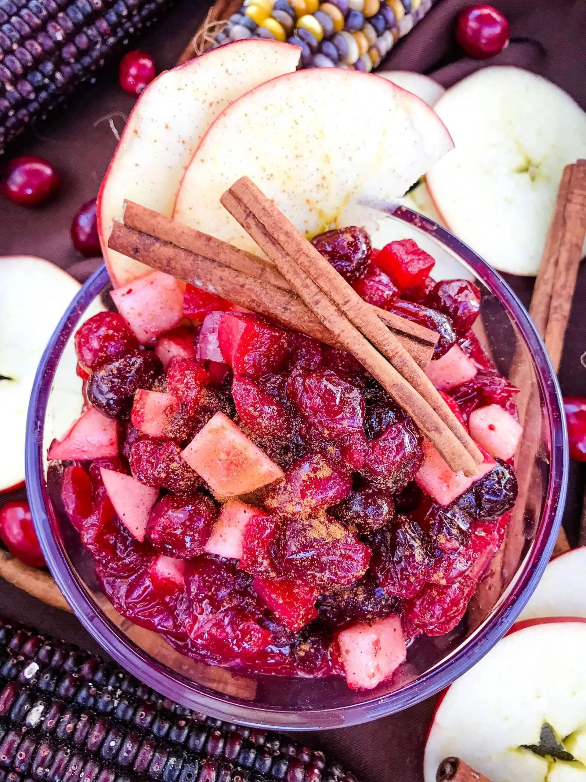 Easy Spiced Apple Cranberry Sauce