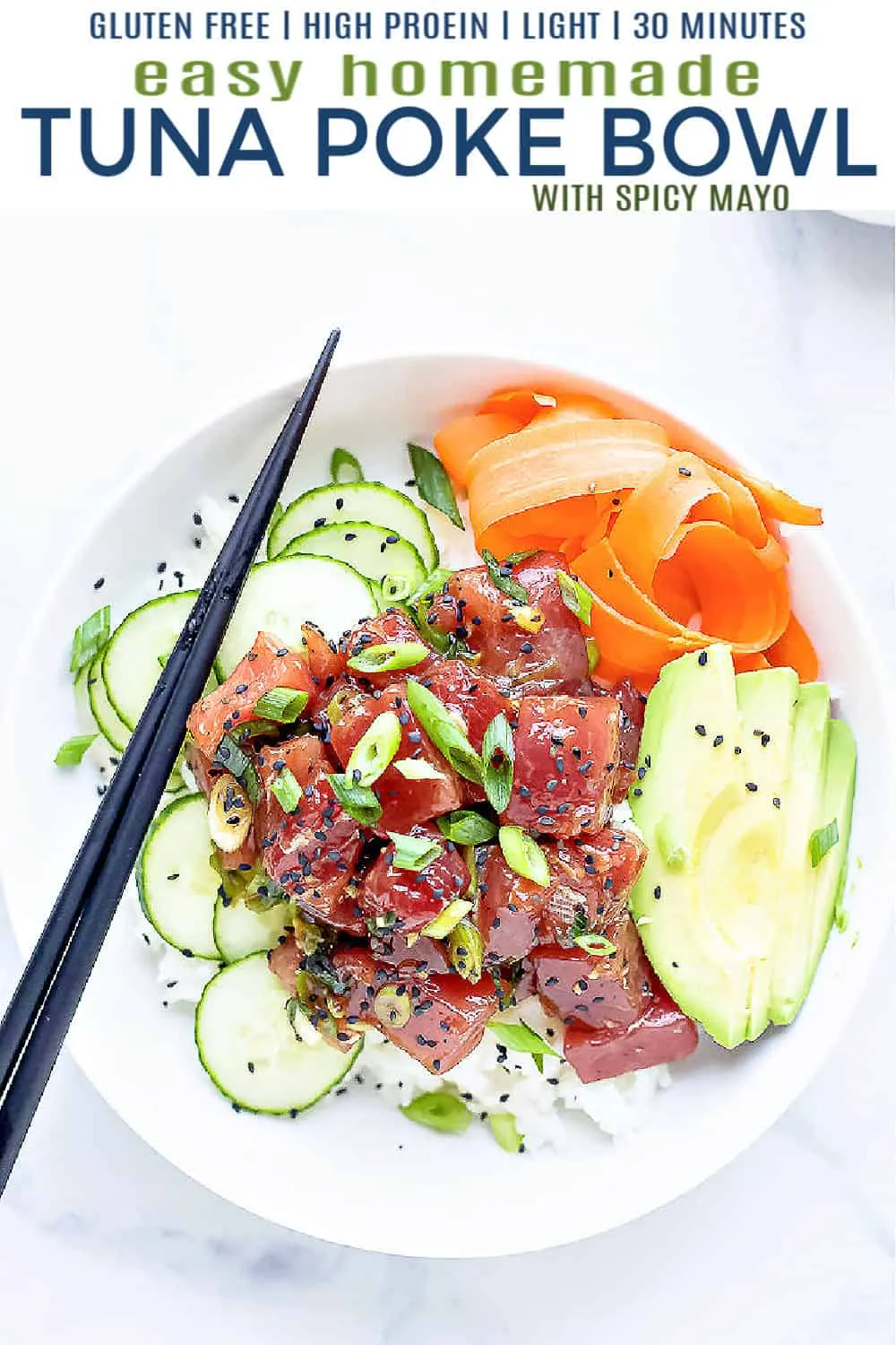 Easy Tuna Poke Bowl with Spicy Mayo