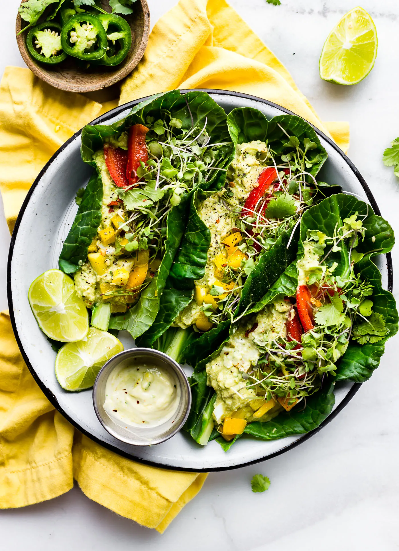 Egg Salad Collard Wrap