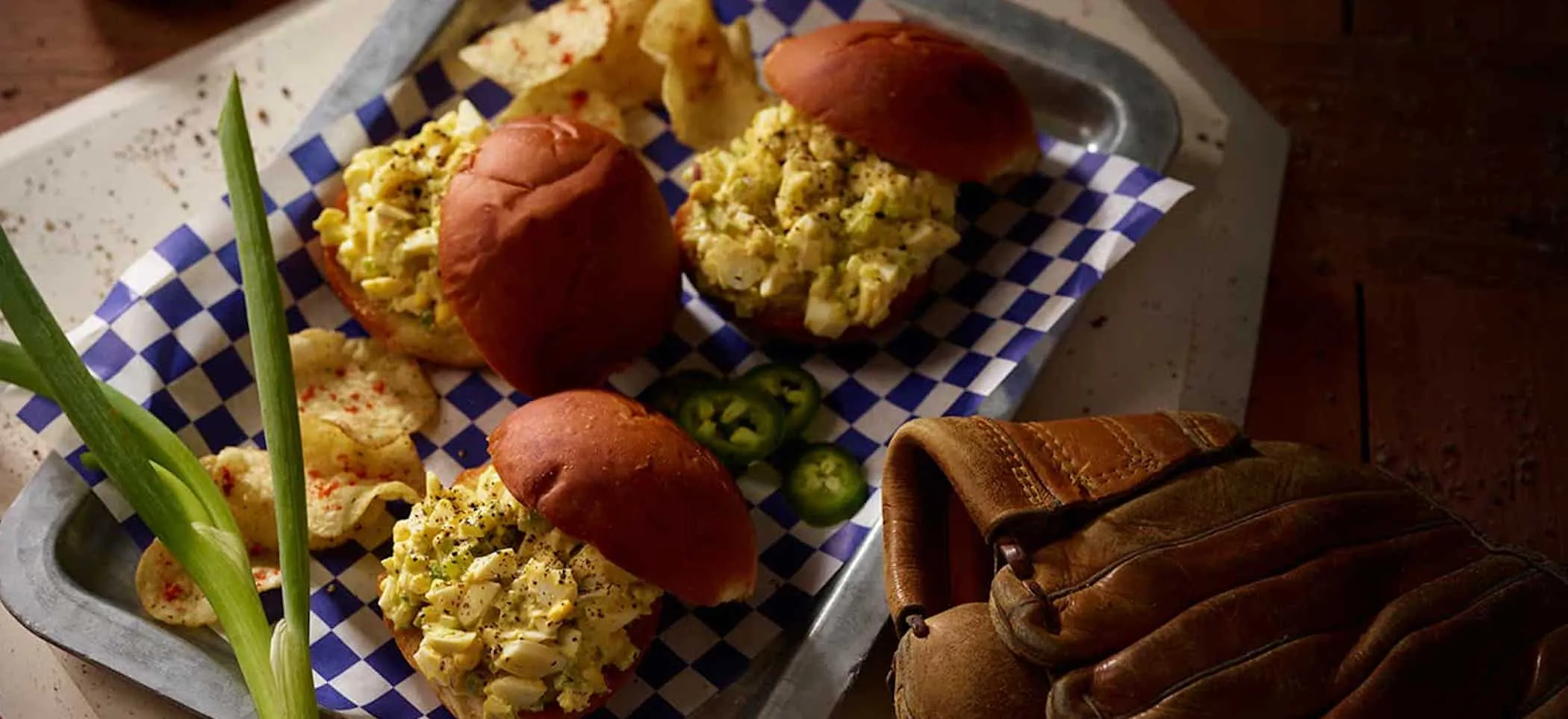 Egg Salad with Green Chile Sliders
