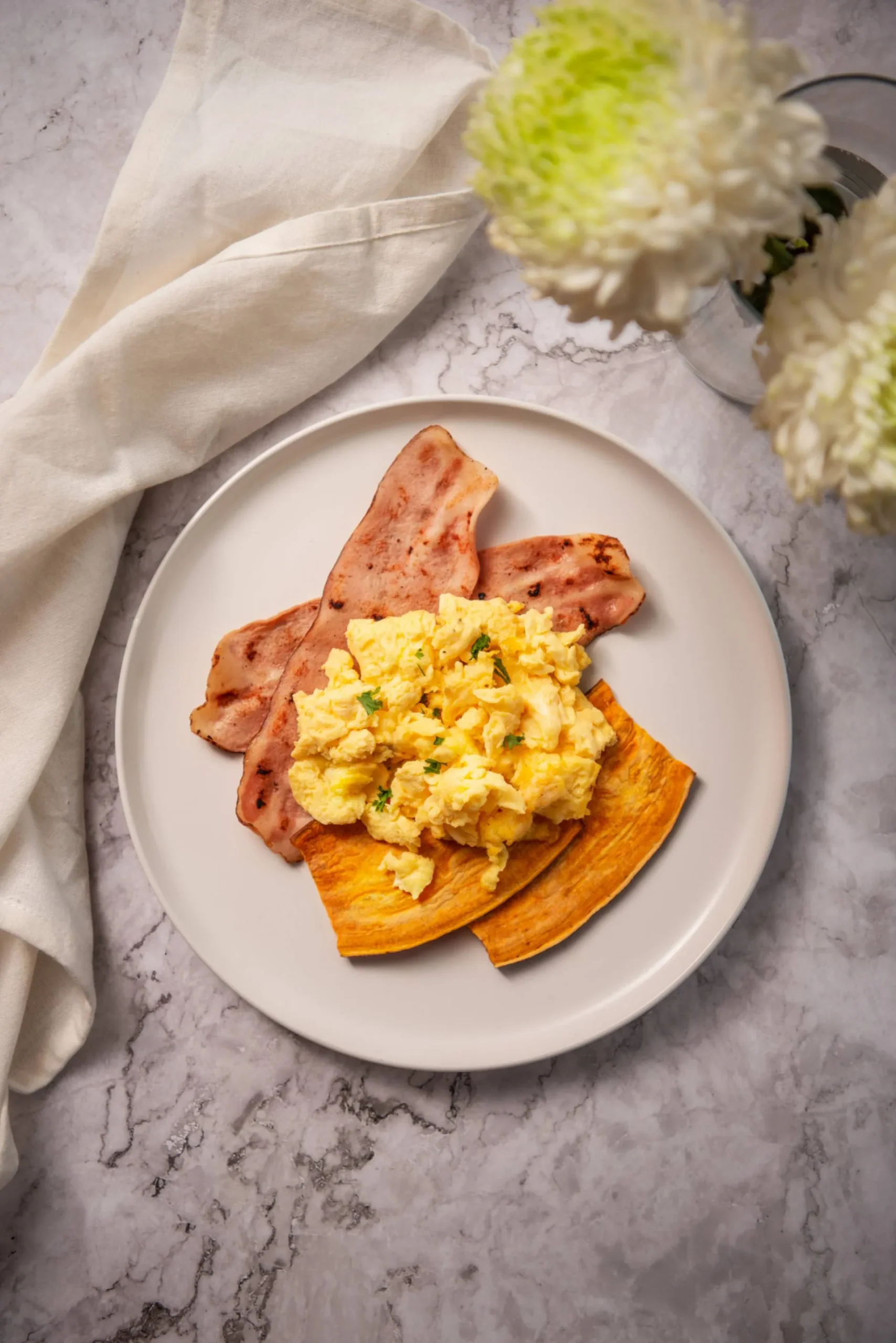 Egg Sweet Potato Breakfast Scramble