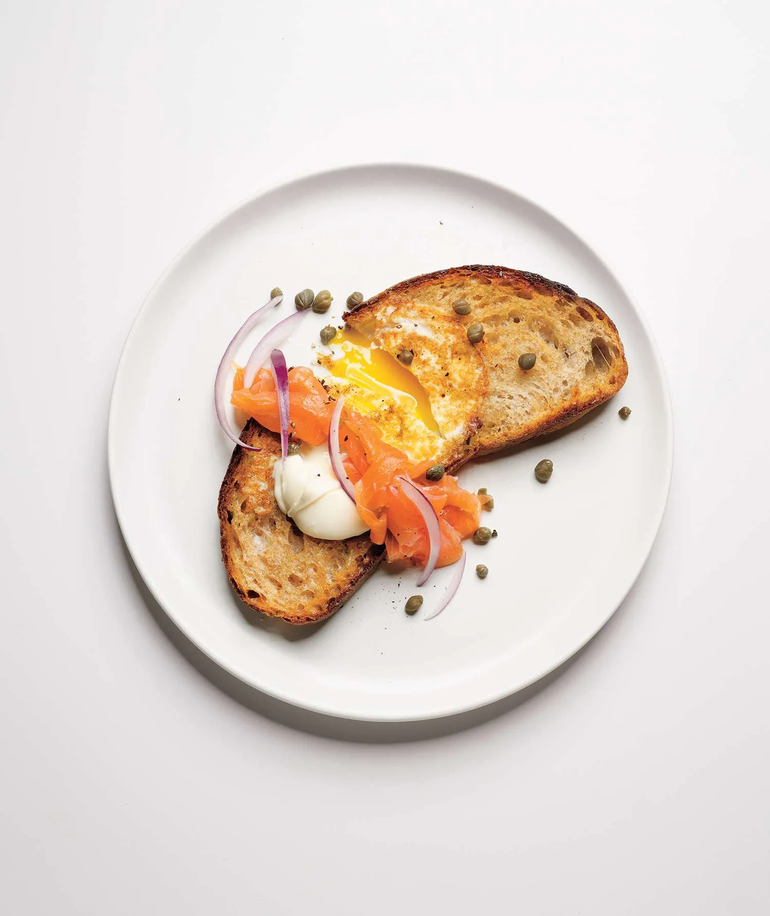 Egg in a Hole with Salmon