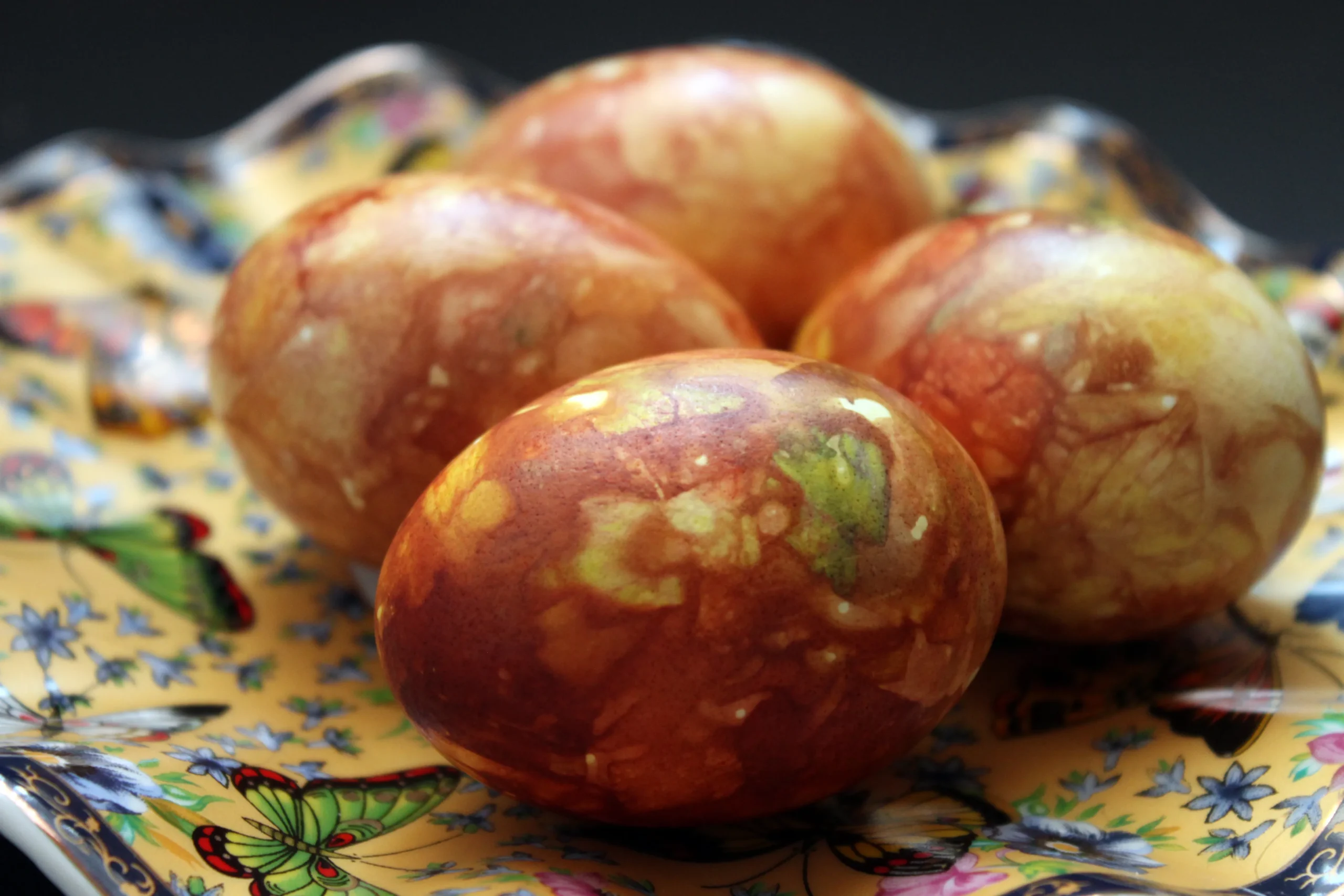 Eggs Coloured with Onion Skins