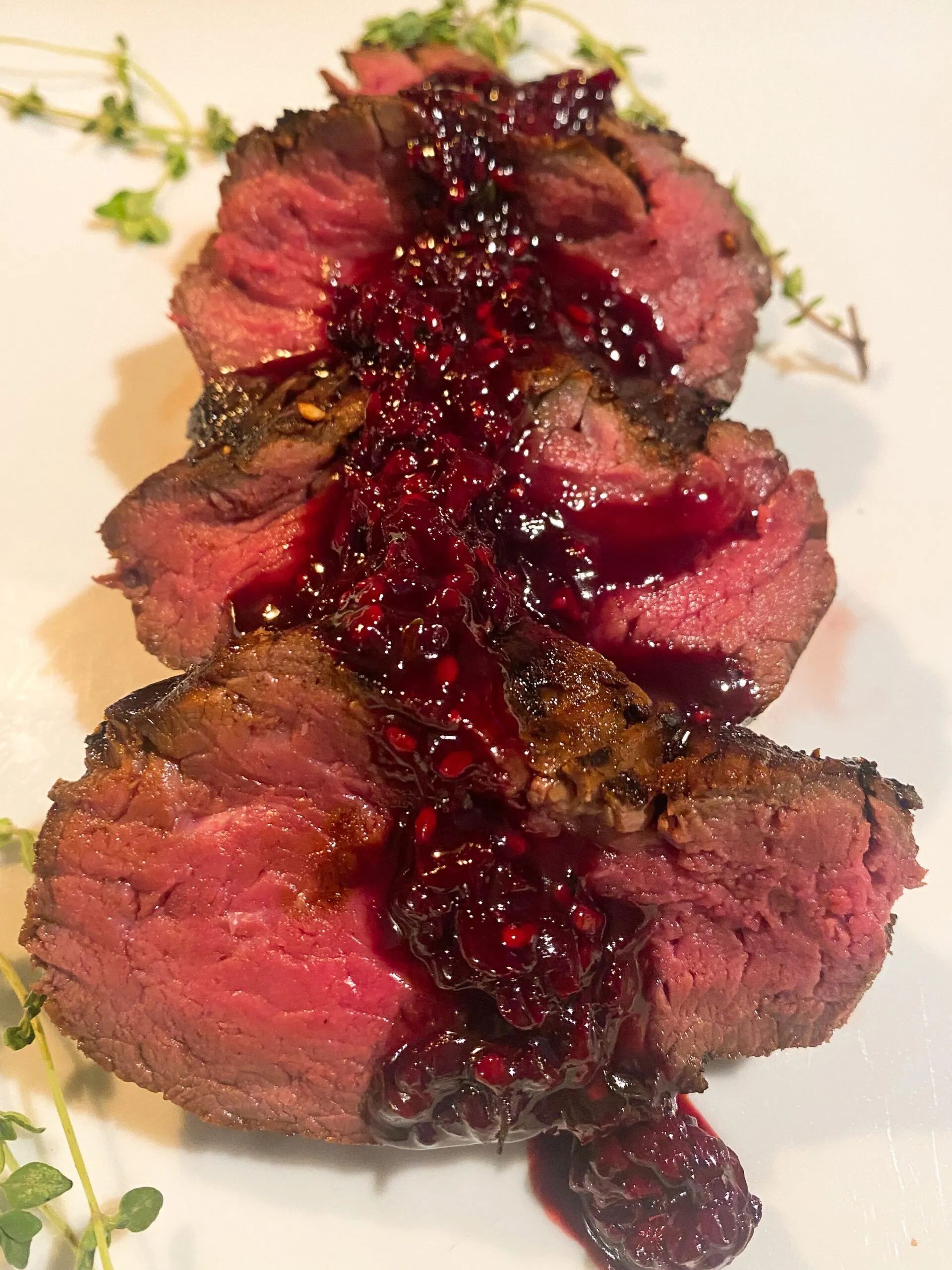 Elk Sauce with Blackberries