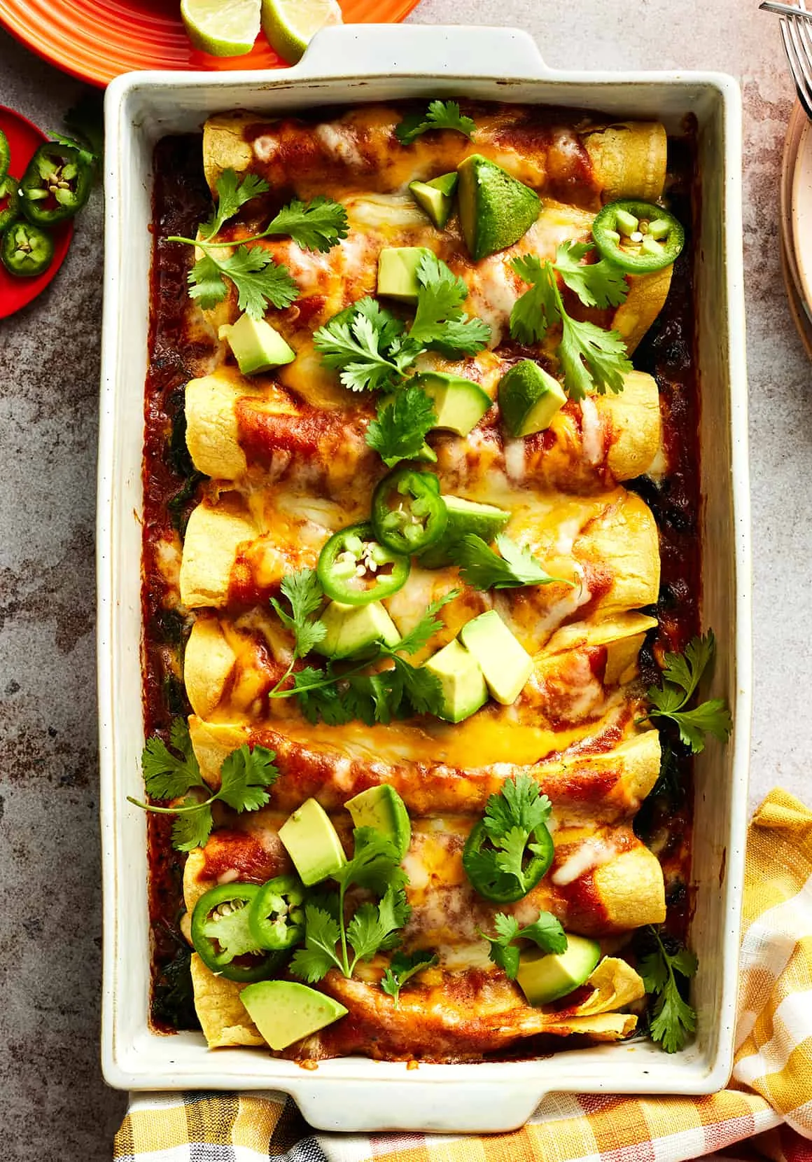 Enchiladas with Jalapeno and Cilantro Sauce