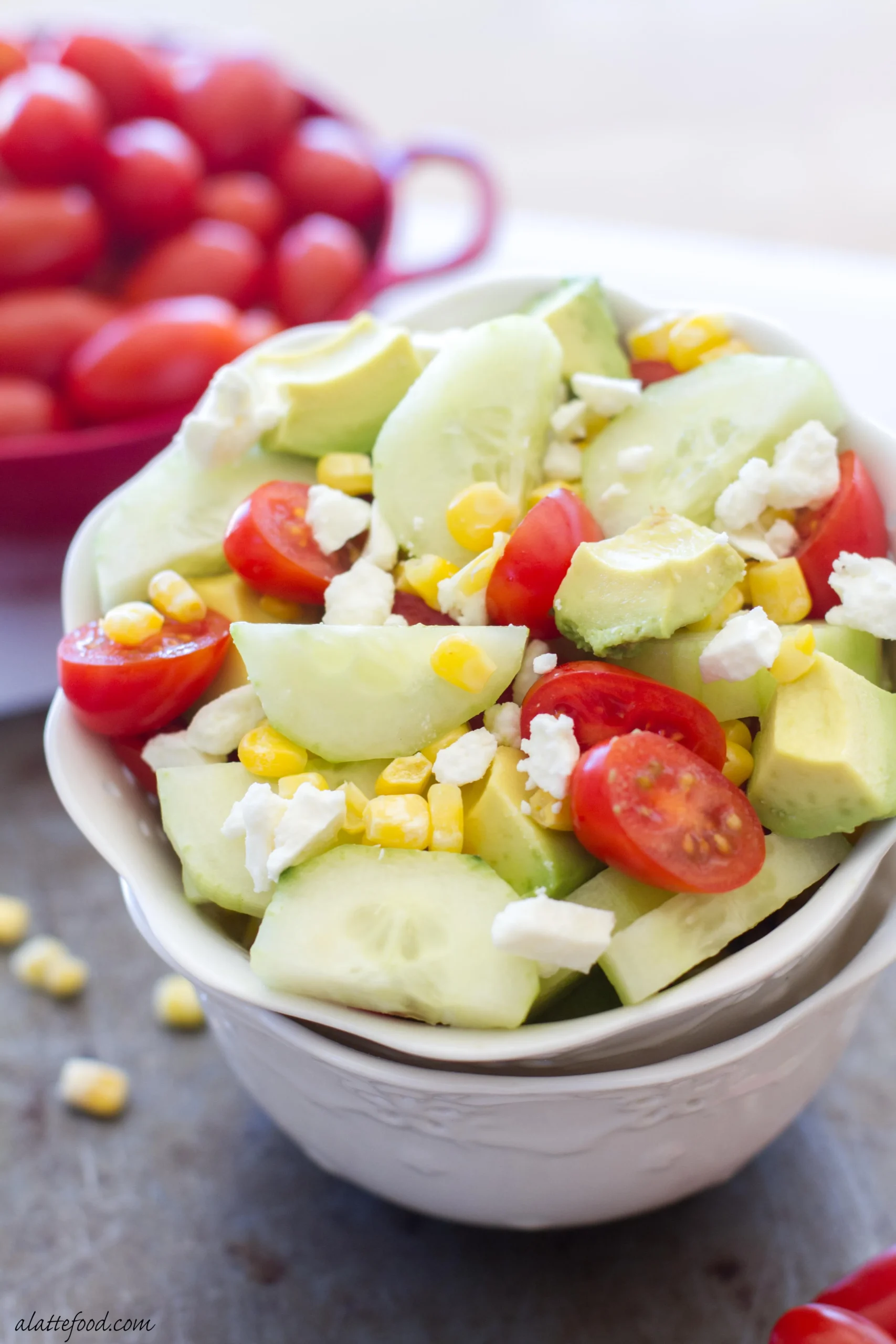 English Cucumber and Tomato Salad