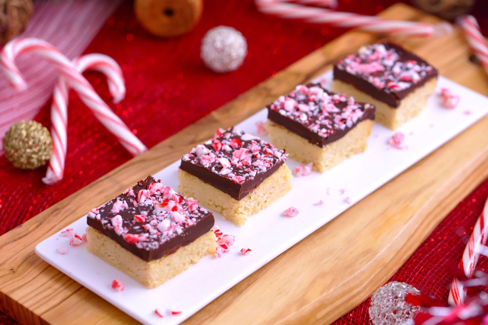 Festive Chocolate Shortbread Bars