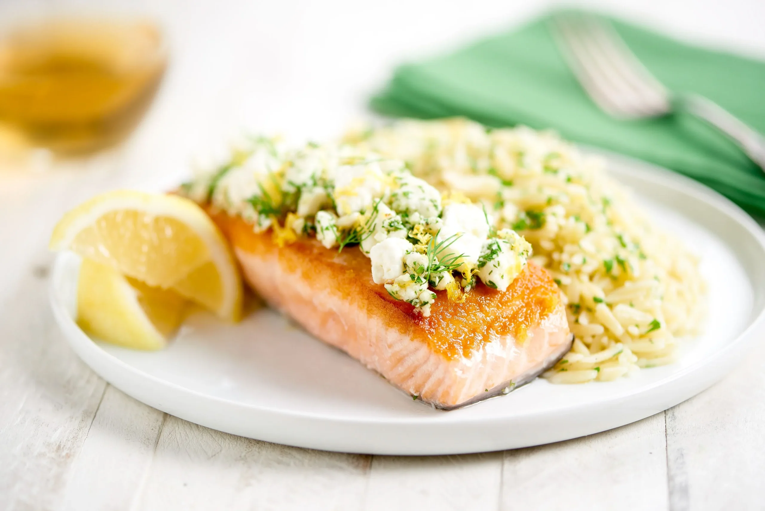 Feta and Herb Crusted Salmon