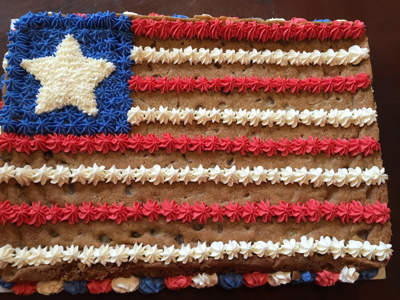 Flag Chocolate Chip Cookie Cake