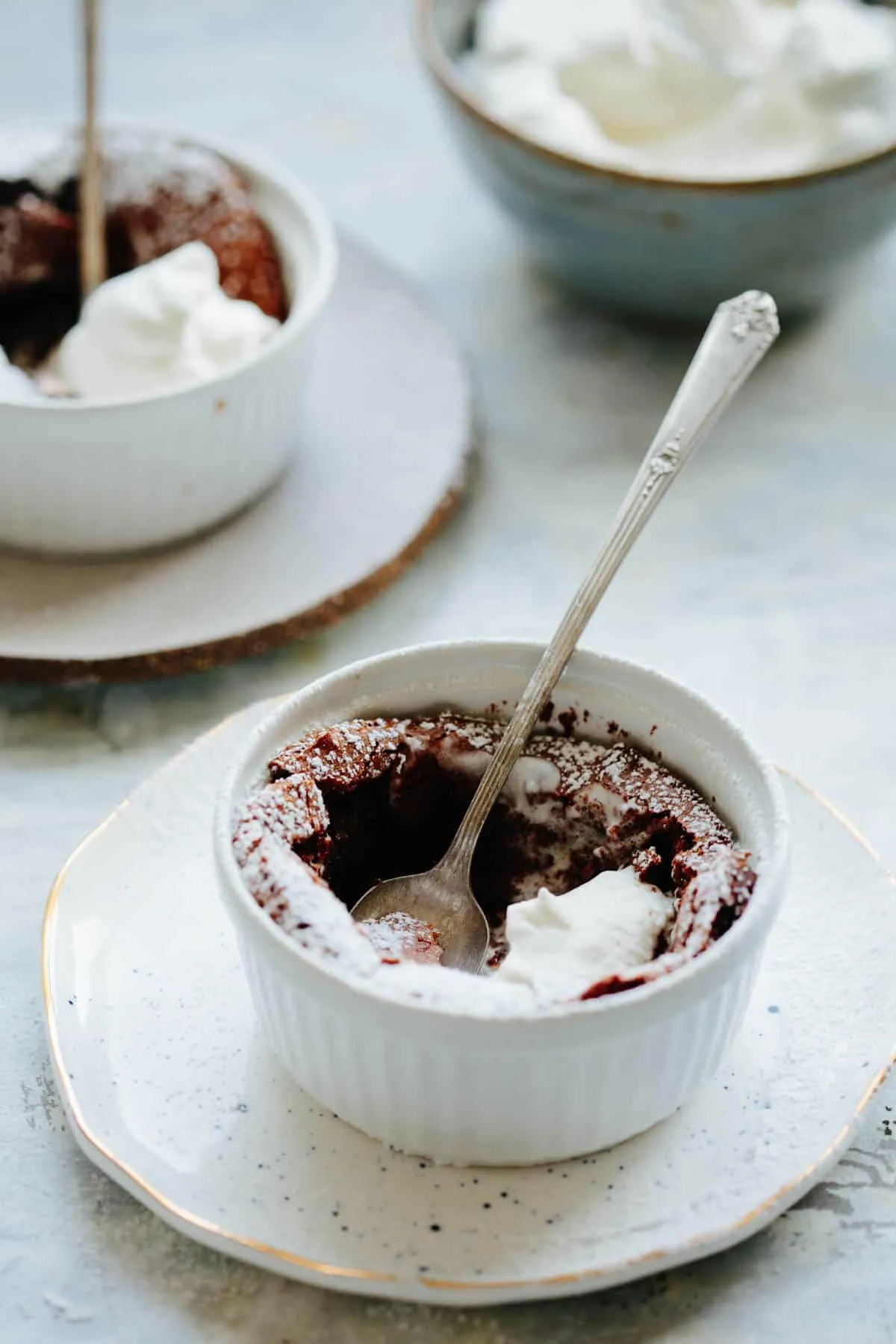 Flourless Chocolate Souffle Cakes