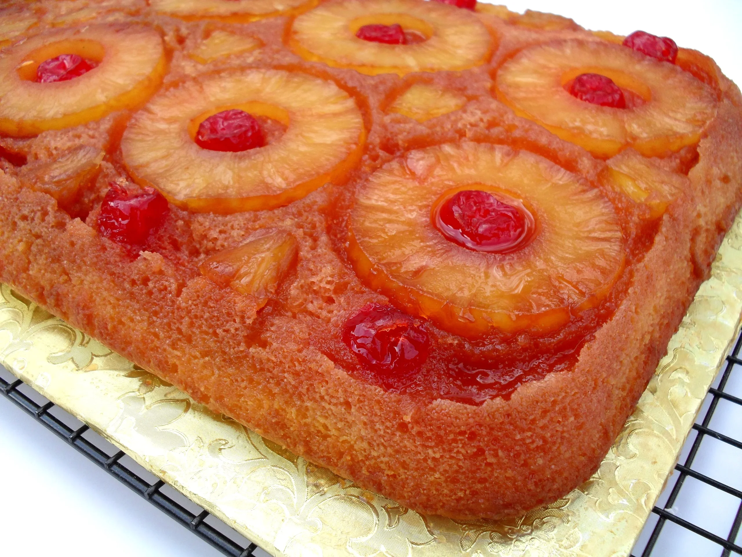 Foil Wrapped Pineapple Upside Down Cake