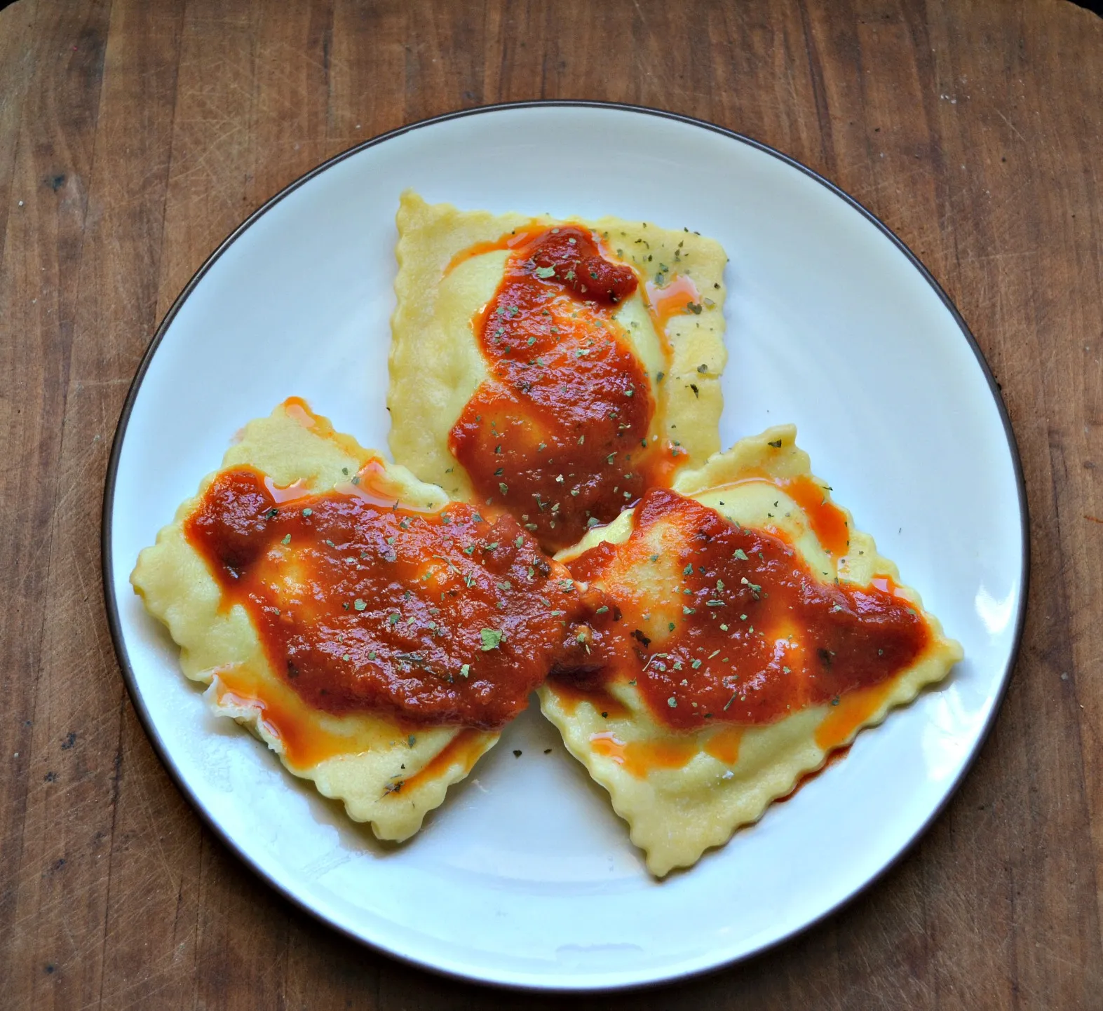 Four Cheese Ravioli Homemade Marinara Sauce