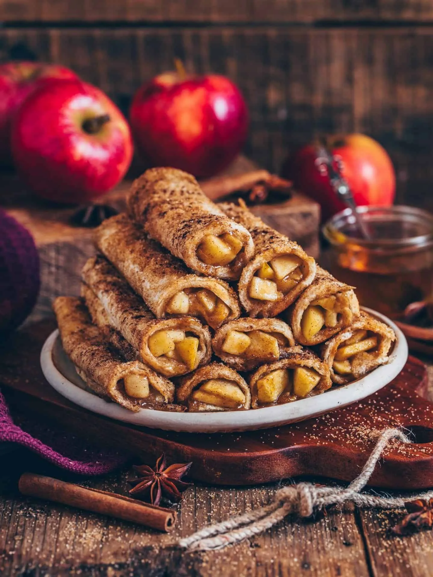 French Toast Roll Ups mit Apfel Zimt Füllung Vegan